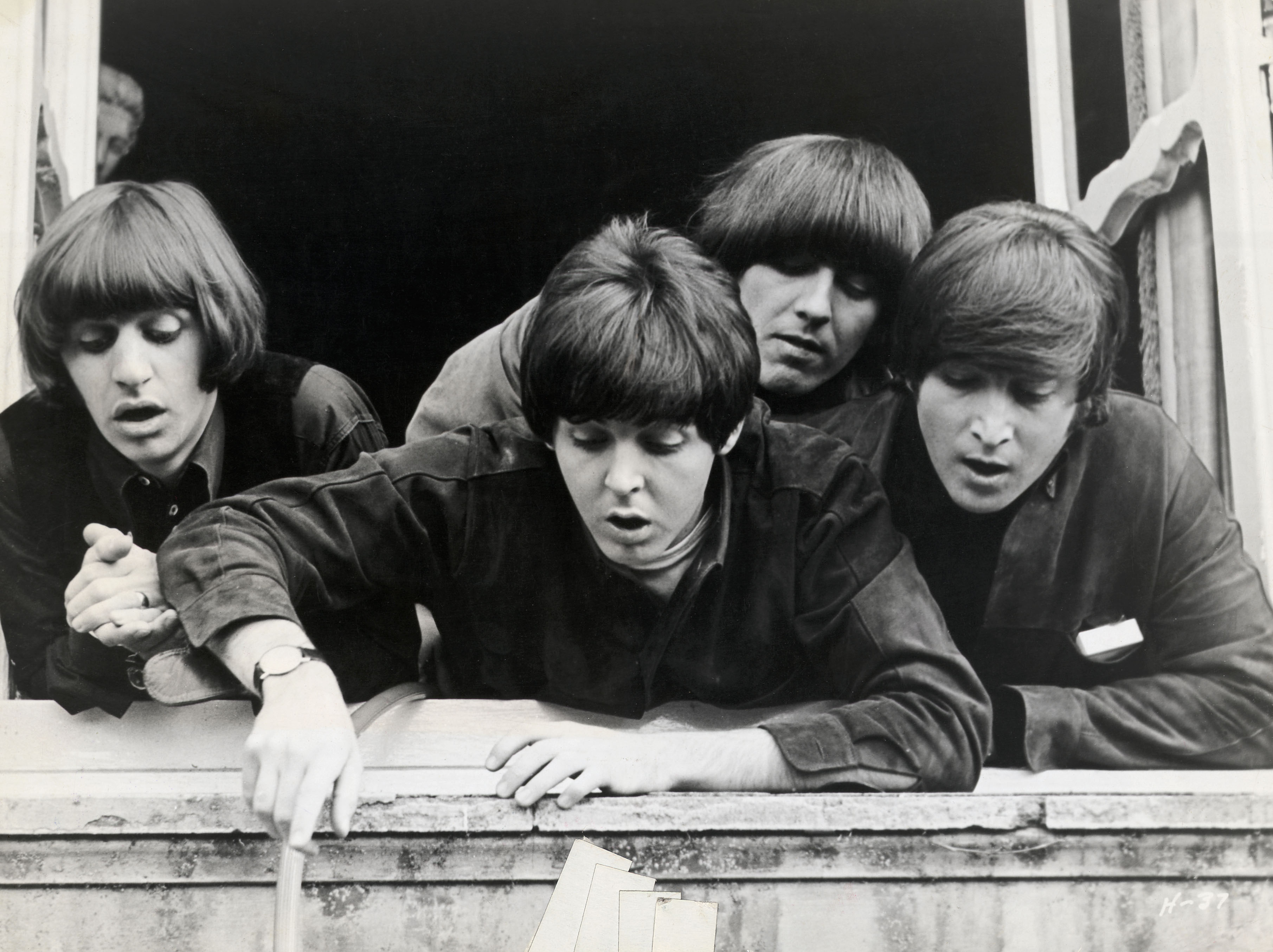 2K, cover, legend, group, Quartet, photo, monochrome, The Beatles, HD Wallpaper