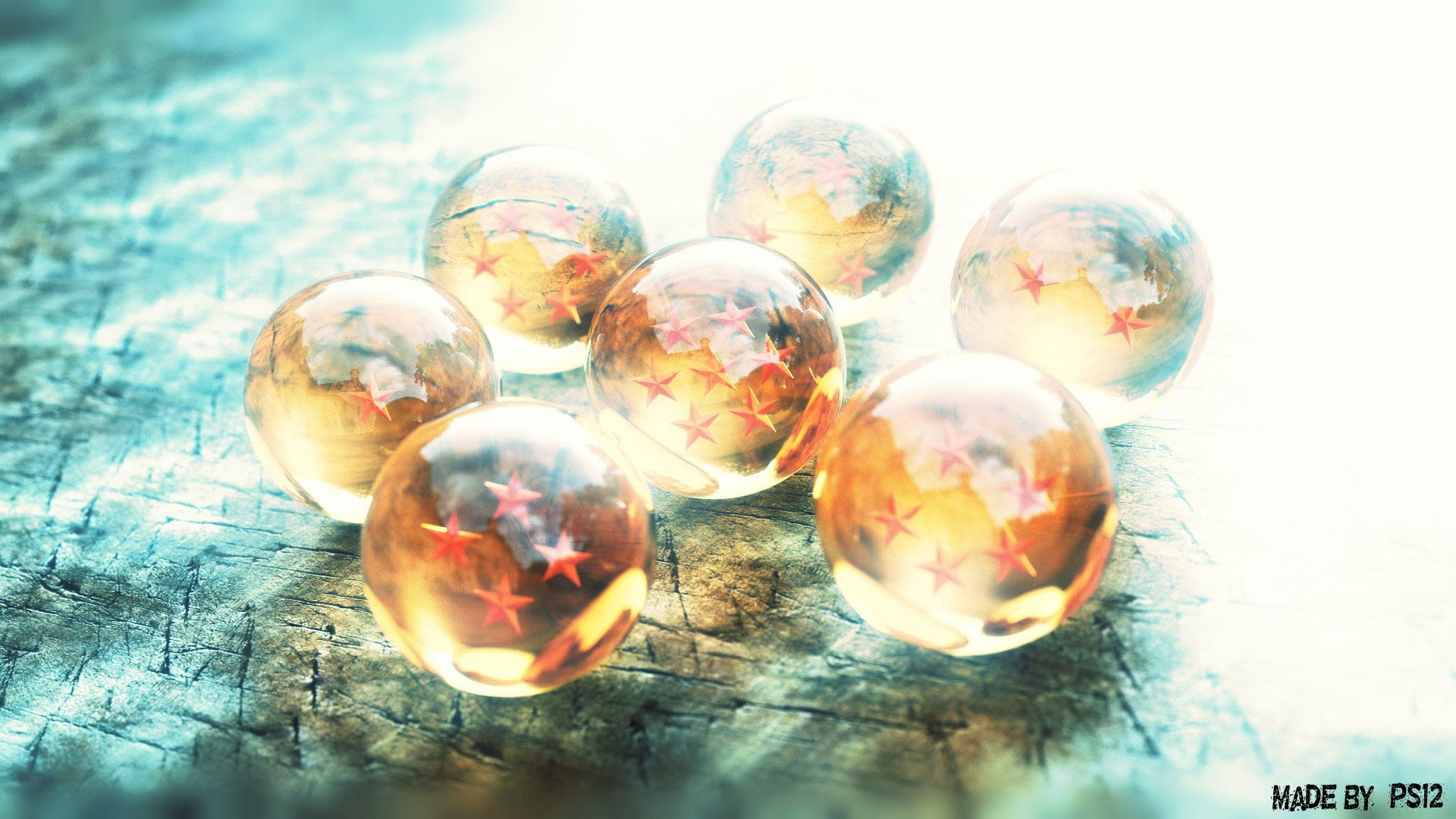 balls, bubble, Dragon Ball Z, sphere, choice, dragon, multi Colored, design, replicas, abstract, concepts, glass - material, medium group of objects, selective focus, HD Wallpaper
