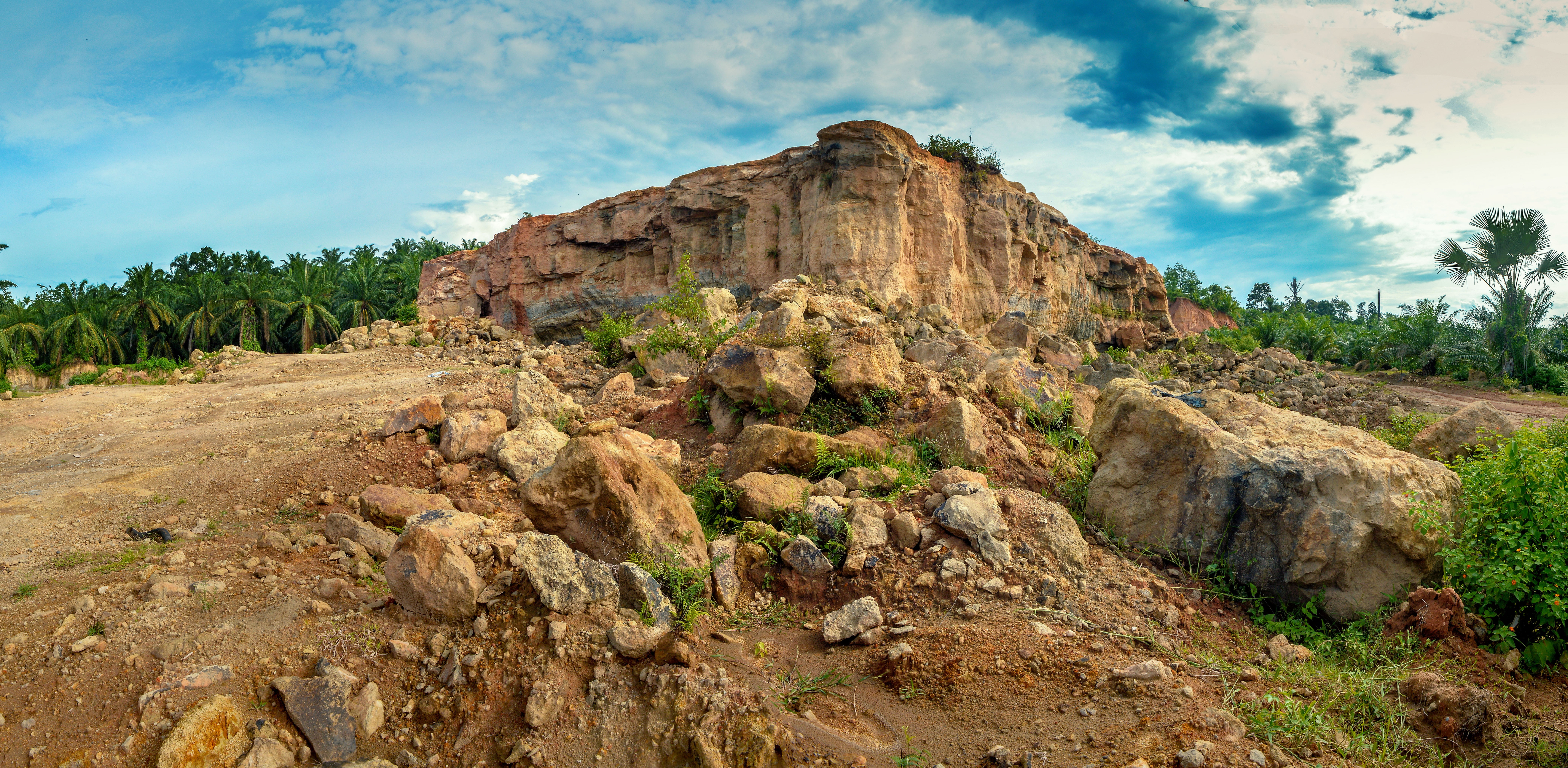 outdoors, nature, climate, land, travel, landslides, non-urban scene, tranquility, mountain, hill, rock formation, environment, rock, day, tree, travel destinations, HD Wallpaper