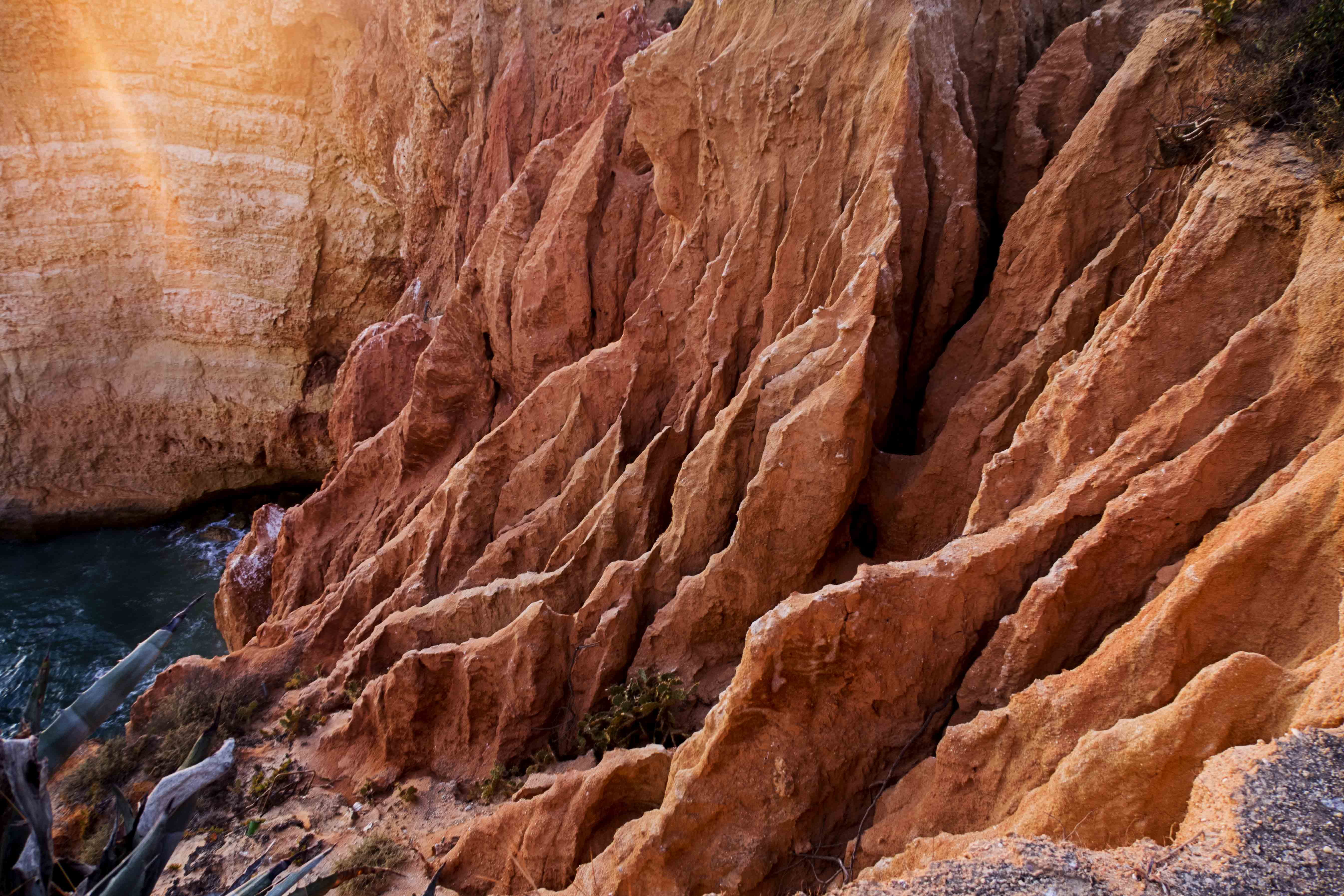 land, solid, eroded, sunlight, photography, sandstone, view, travel destinations, tranquility, climate, rocky, travel, orange, nature, landslide, non-urban scene, HD Wallpaper