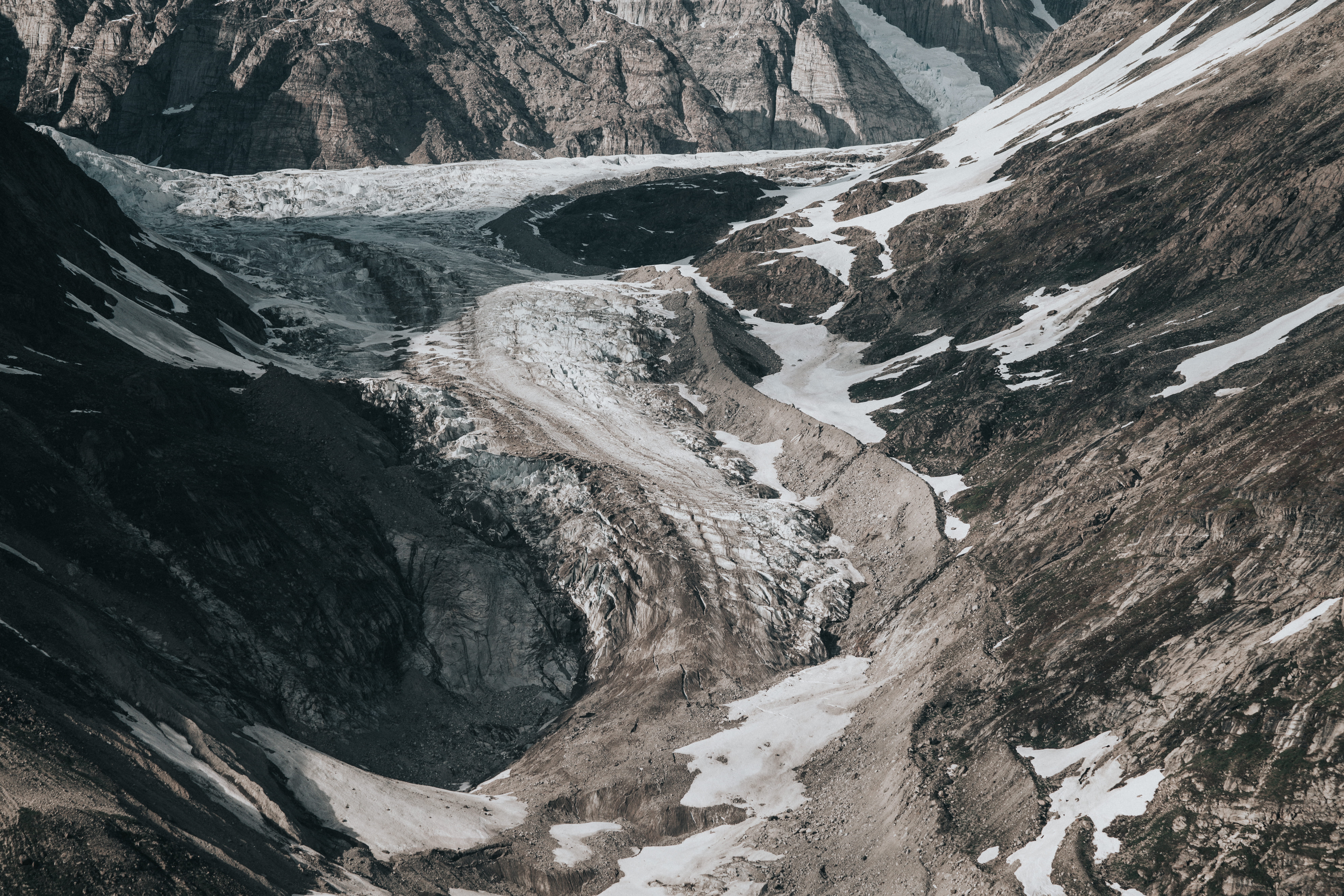 cold temperature, tranquil scene, mountain range, hiking, scenics - nature, glacier, no people, 8K, snowcapped mountain, piste, slope, winter, wilderness, HD Wallpaper