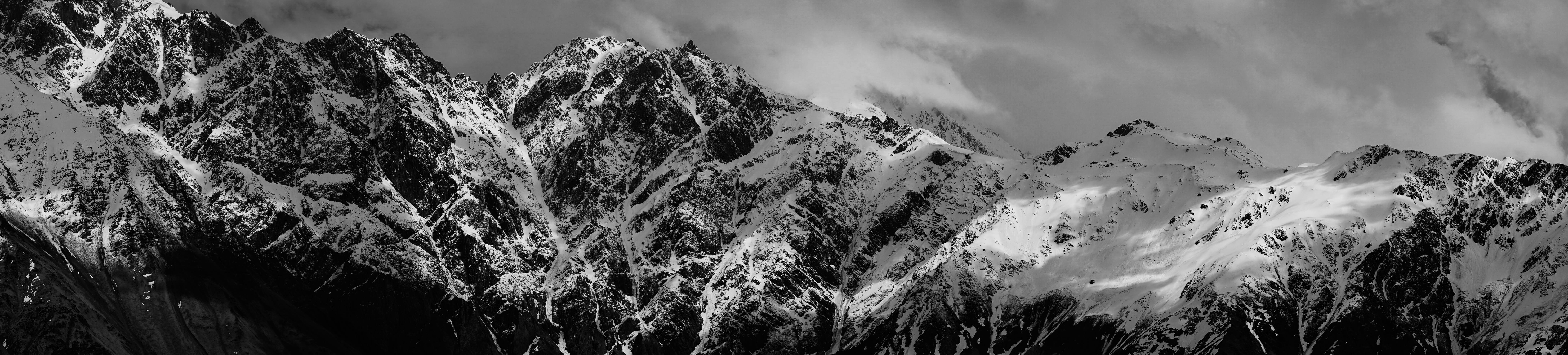 panoramic, plant, beauty in nature, slope, rock, low angle view, day, scenery, 8K, peak, pine woodland, avalanche, skiing, outdoors, sports, landscape, HD Wallpaper