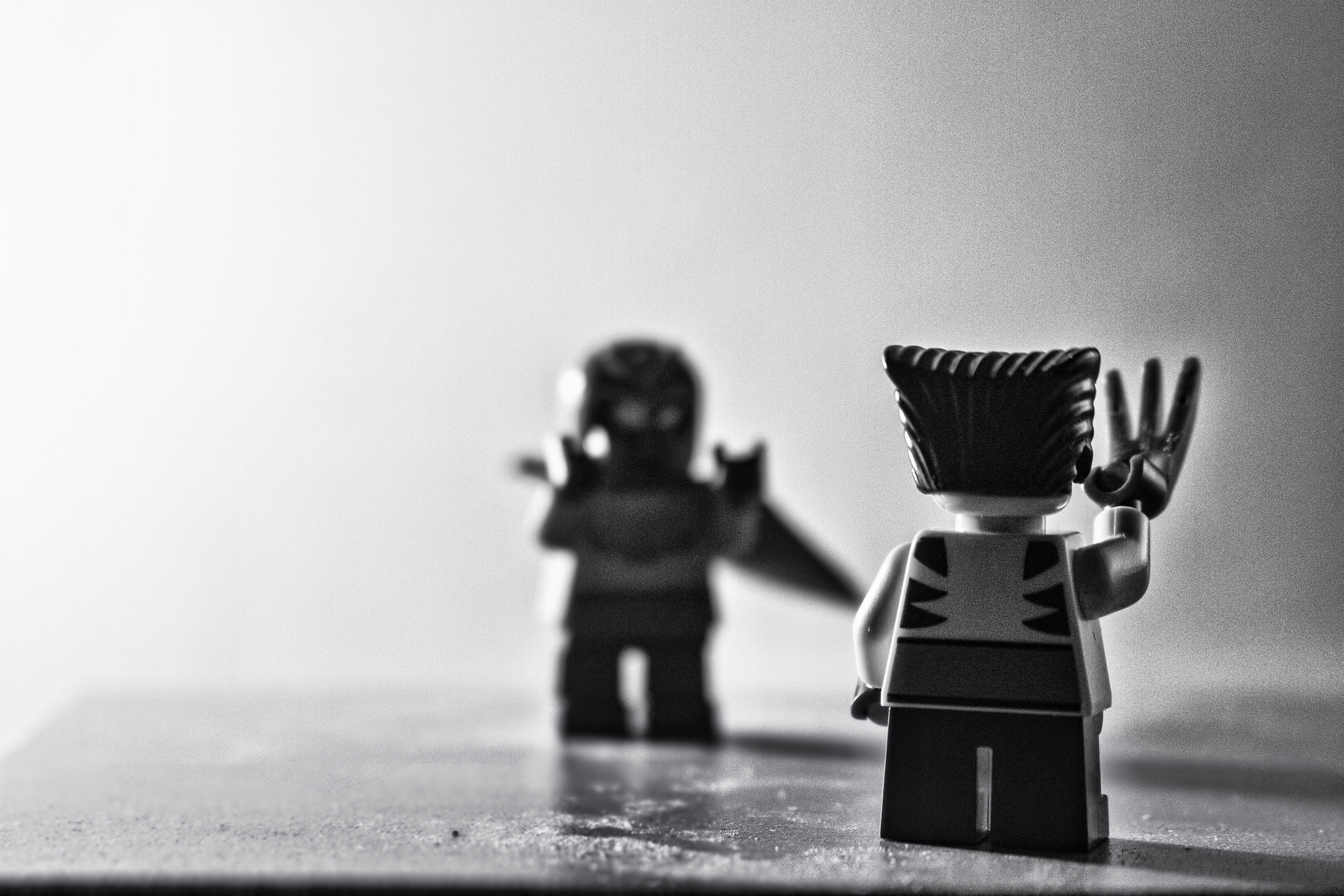figurine, wolverine, two people, human, lego mini, toy photos, robot, representation, mini figures, shadow, minifigs, person, women, day, lego, standing, HD Wallpaper