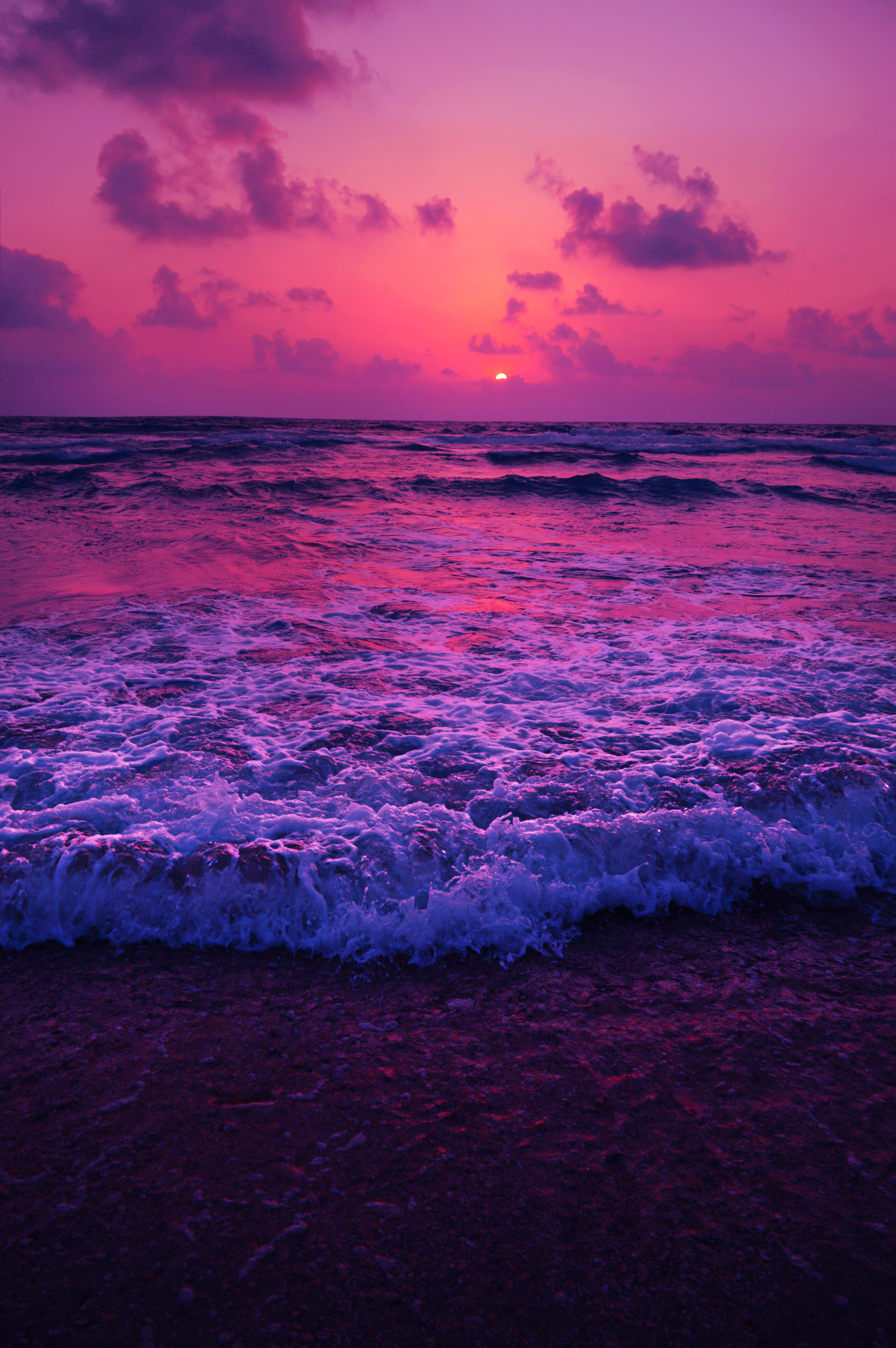 sport, sky, hdr, summer, idyllic, waves, power in nature, cloud - sky, vibes, horizon over water, aquatic sport, water, nature, motion, purple, scenics - nature, Phone HD Wallpaper
