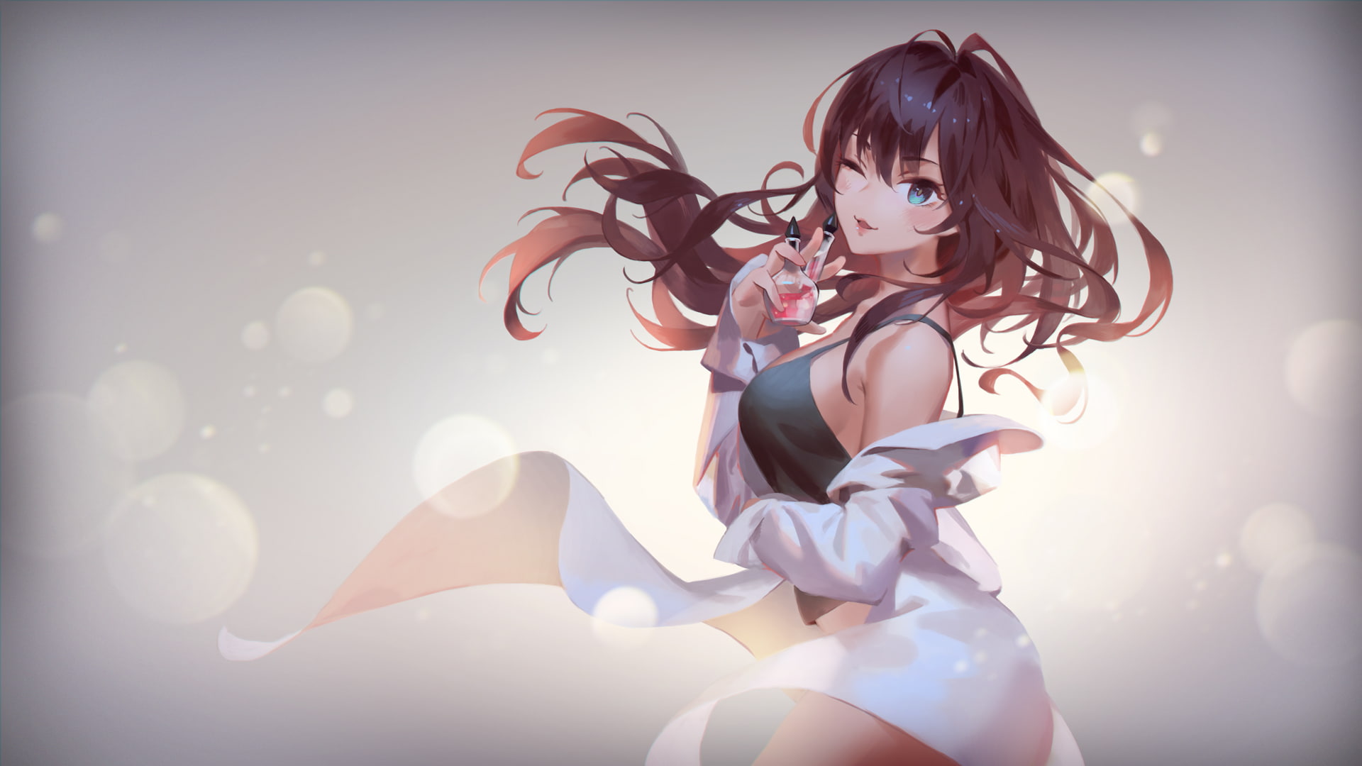 THE iDOLM@STER, 1080P, THE iDOLM@STER: Cinderella Girls, Ichinose Shiki, tank top, white  background, HD Wallpaper