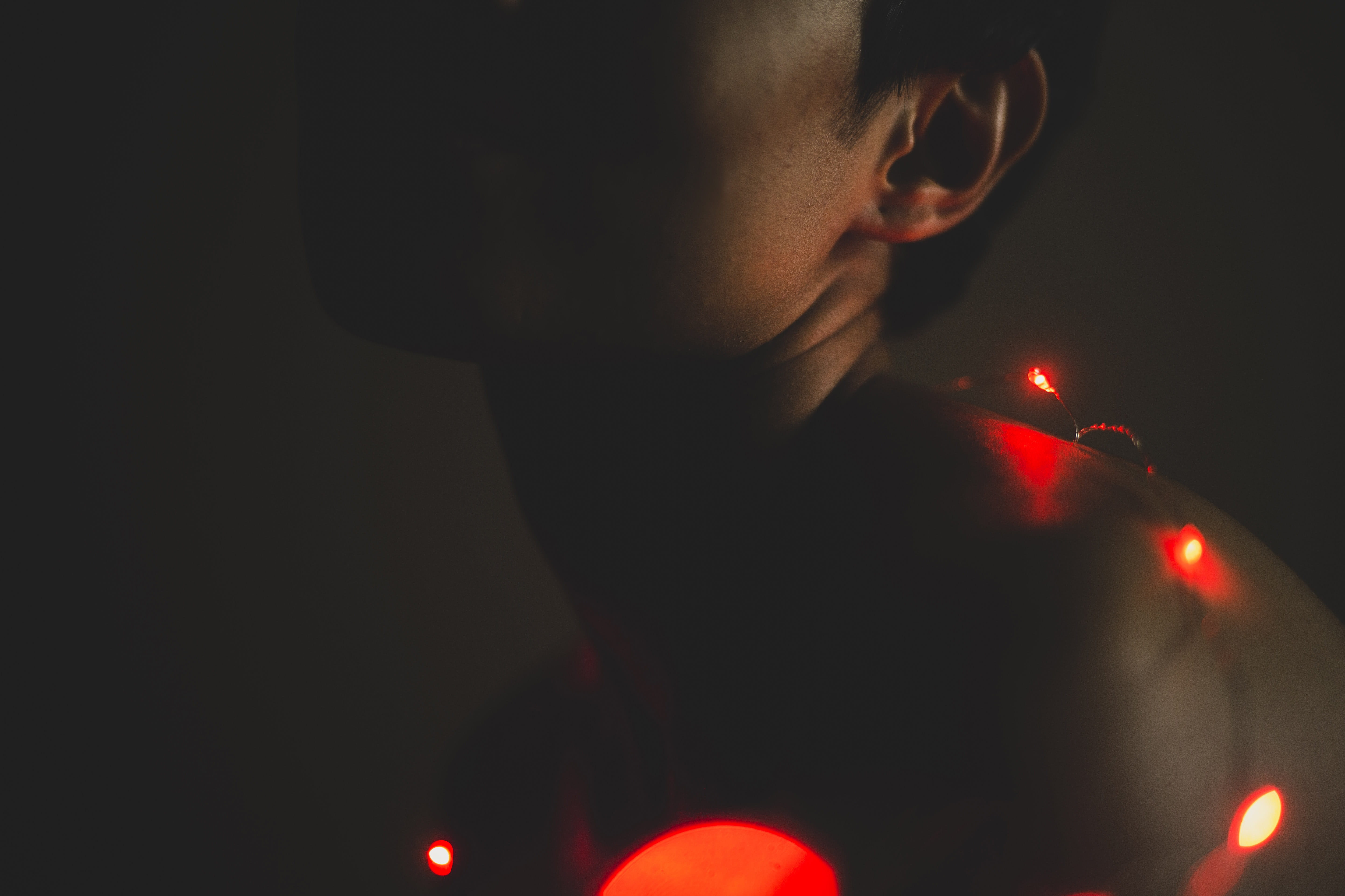 surrounded, string, young Adult, fire - Natural Phenomenon, men, woman, faceless, black Color, females, illuminated, red, one Person, beauty, people, heat - Temperature, HD Wallpaper