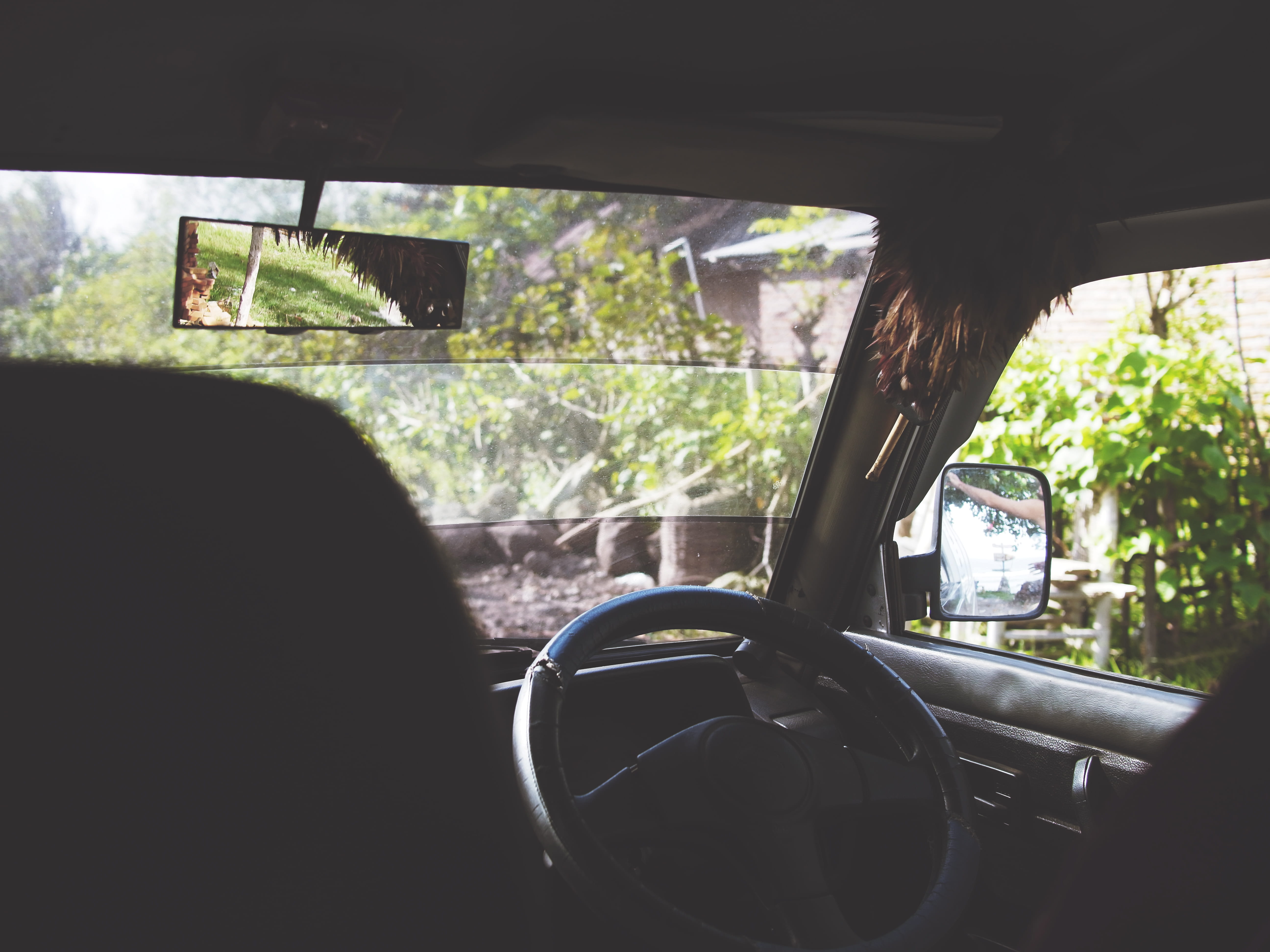 mode of transportation, auto, window, mirror, rear-view mirror, rear view mirror, day, inside, people, car interior, one Person, steering wheel, person, HD Wallpaper
