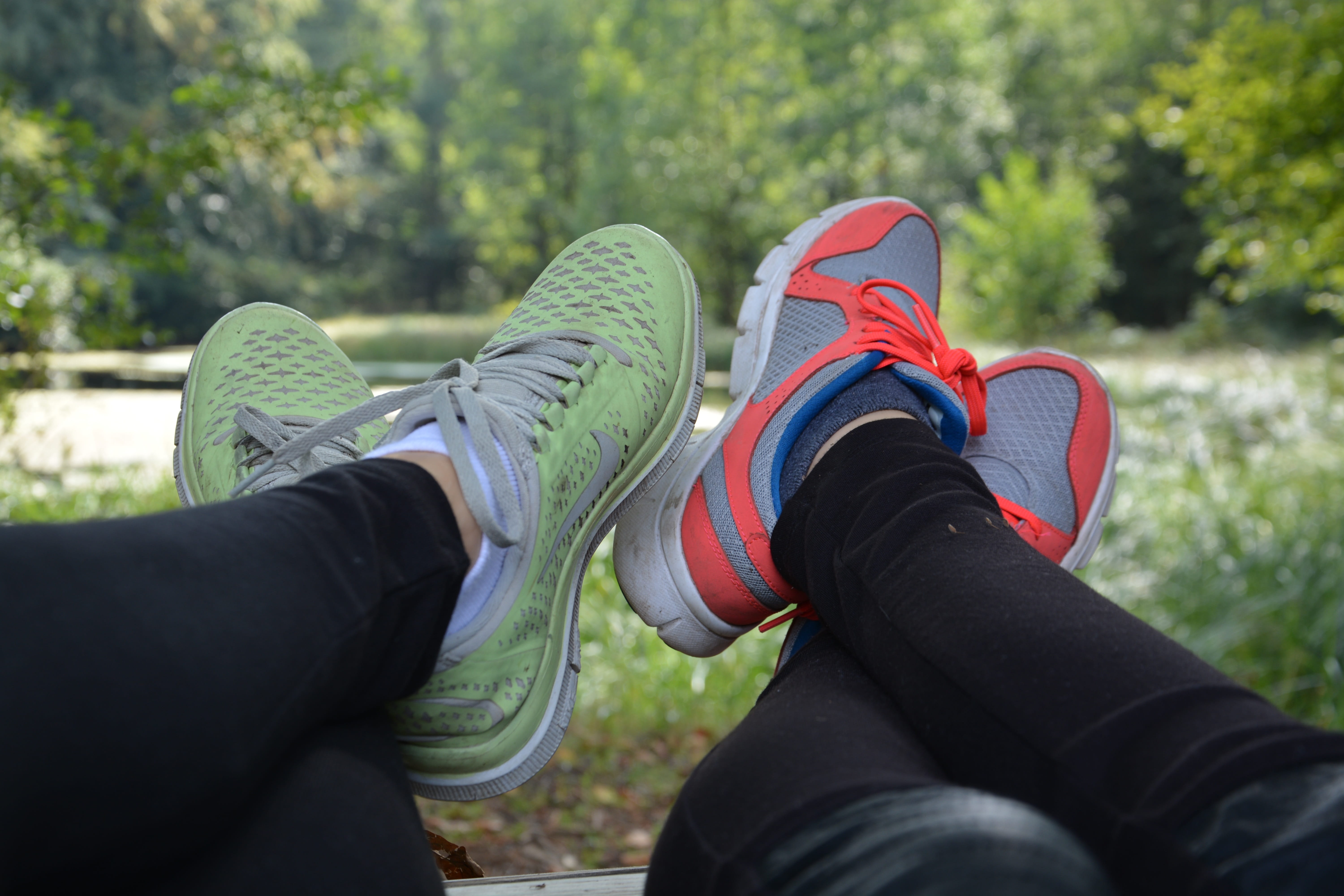 exercising, trees, low section, shoe, jogging, real people, Girlfriends, WomenS, unrecognizable person, daytime, personal perspective, leisure activity, HD Wallpaper