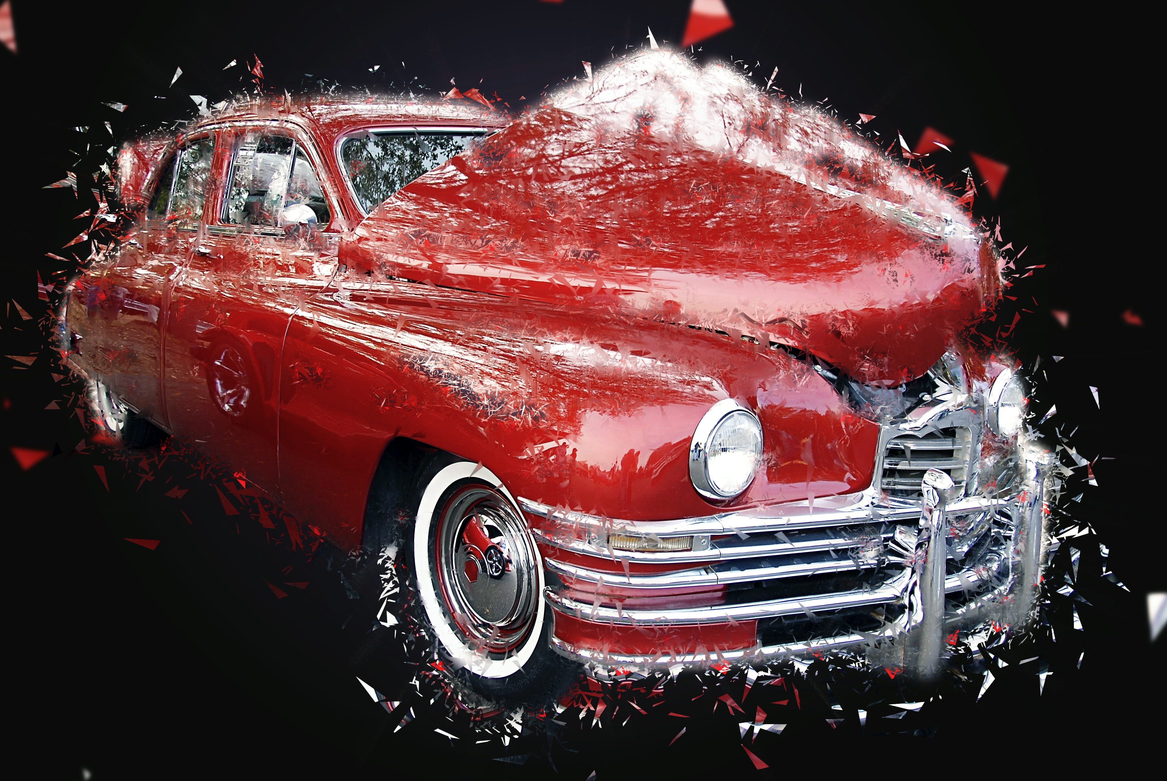nostalgia, motor vehicle, wheel, transportation, revival, stationary, mode of transportation, outdoors, digital creation, background, vintage car, transport, HD Wallpaper