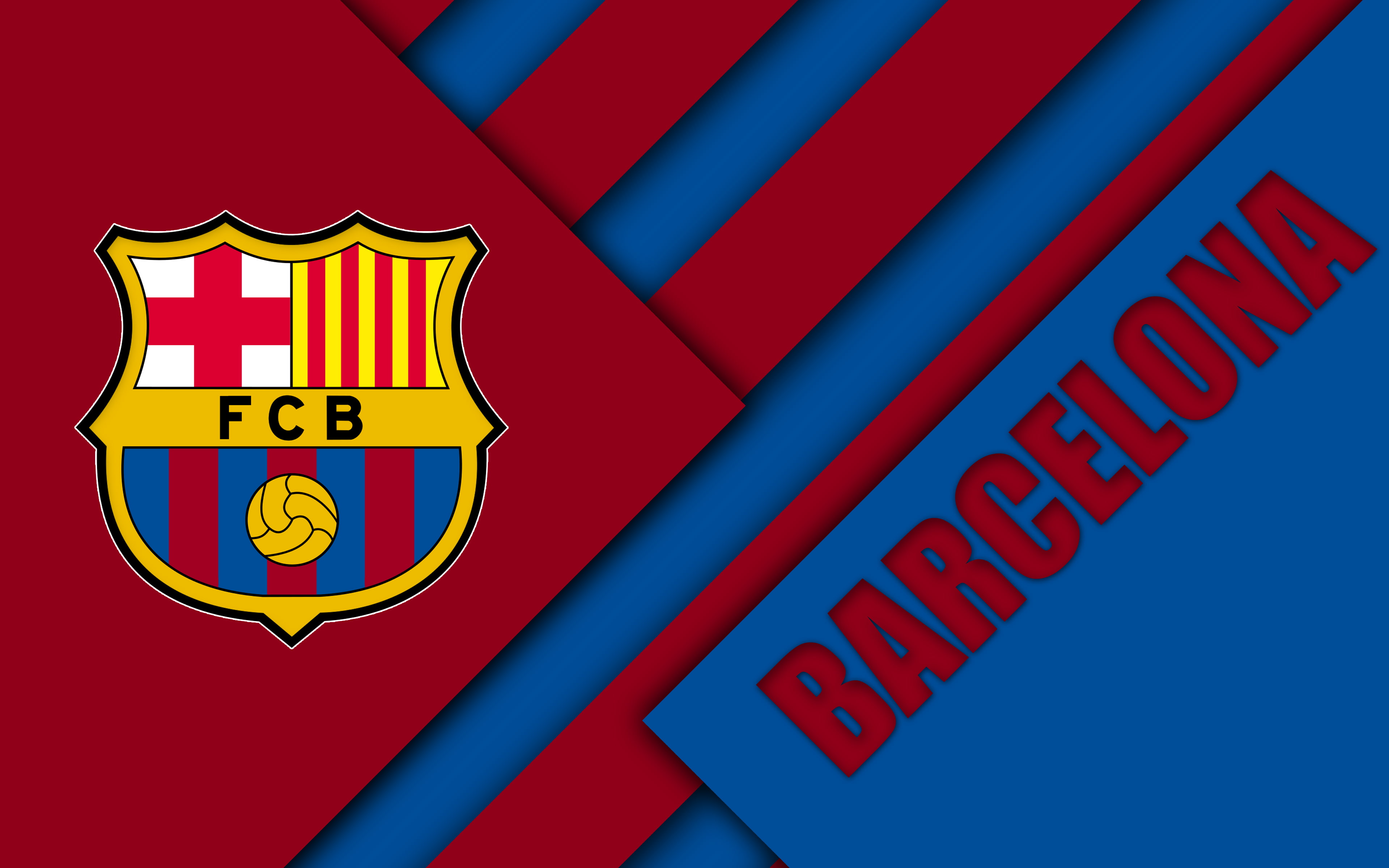 FC Barcelona, Soccer, 4K, Logo, HD Wallpaper