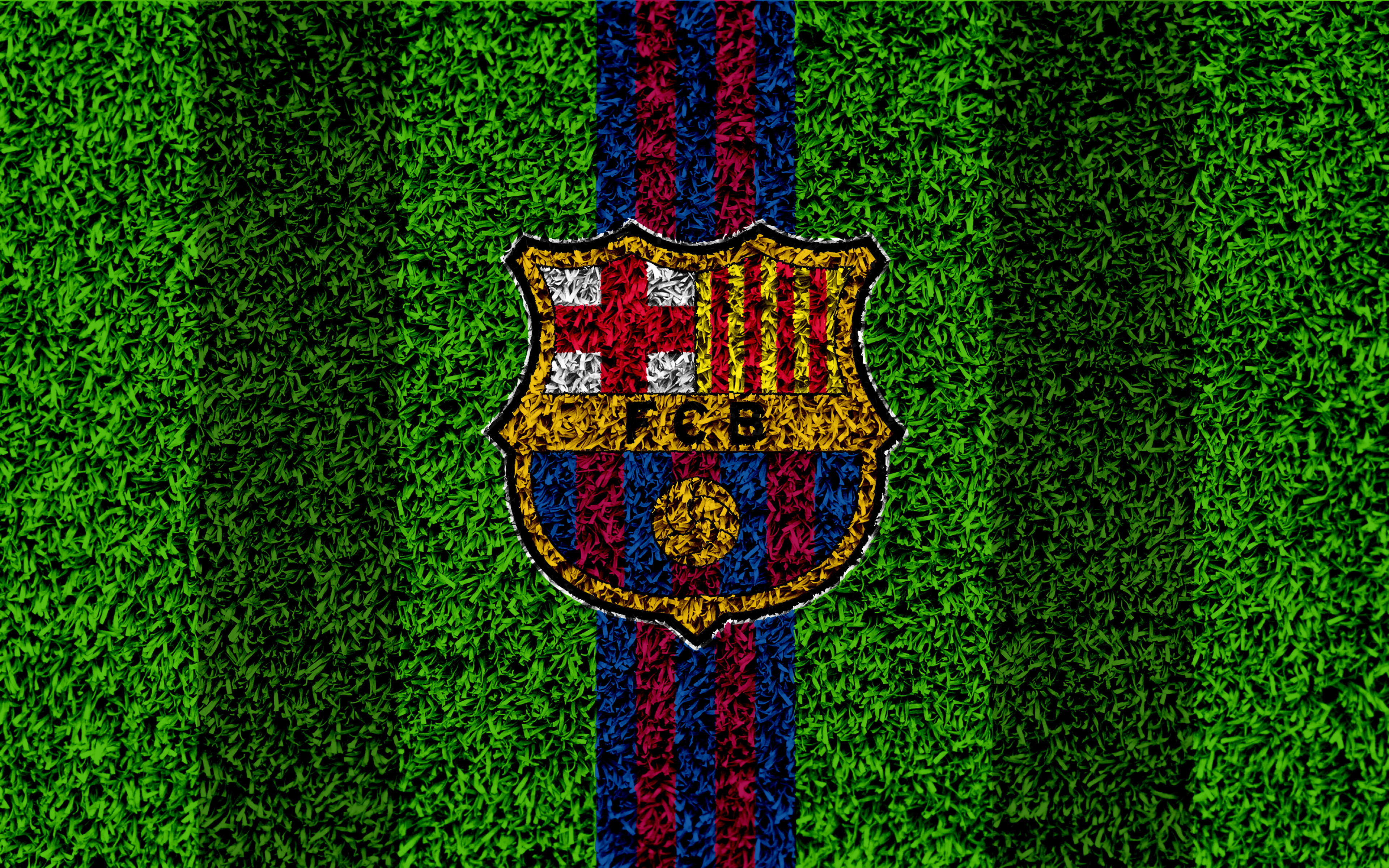 Logo, FC Barcelona, 4K, Soccer, HD Wallpaper