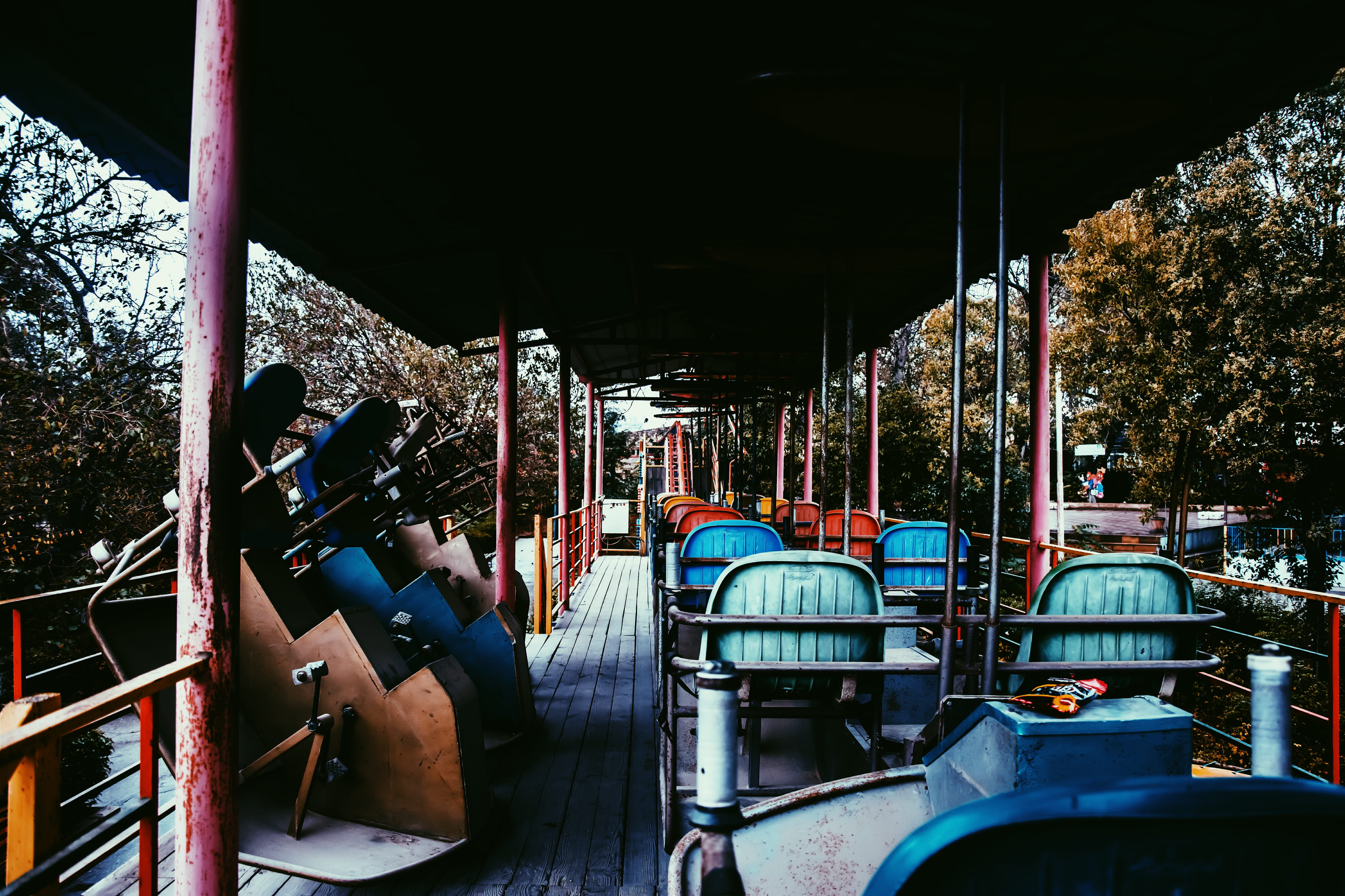 transportation, age, carousel, leisure activity, waiting, built structure, nature, old, aesthetics, 5K, men, chair, sitting, park, real people, soviet, HD Wallpaper