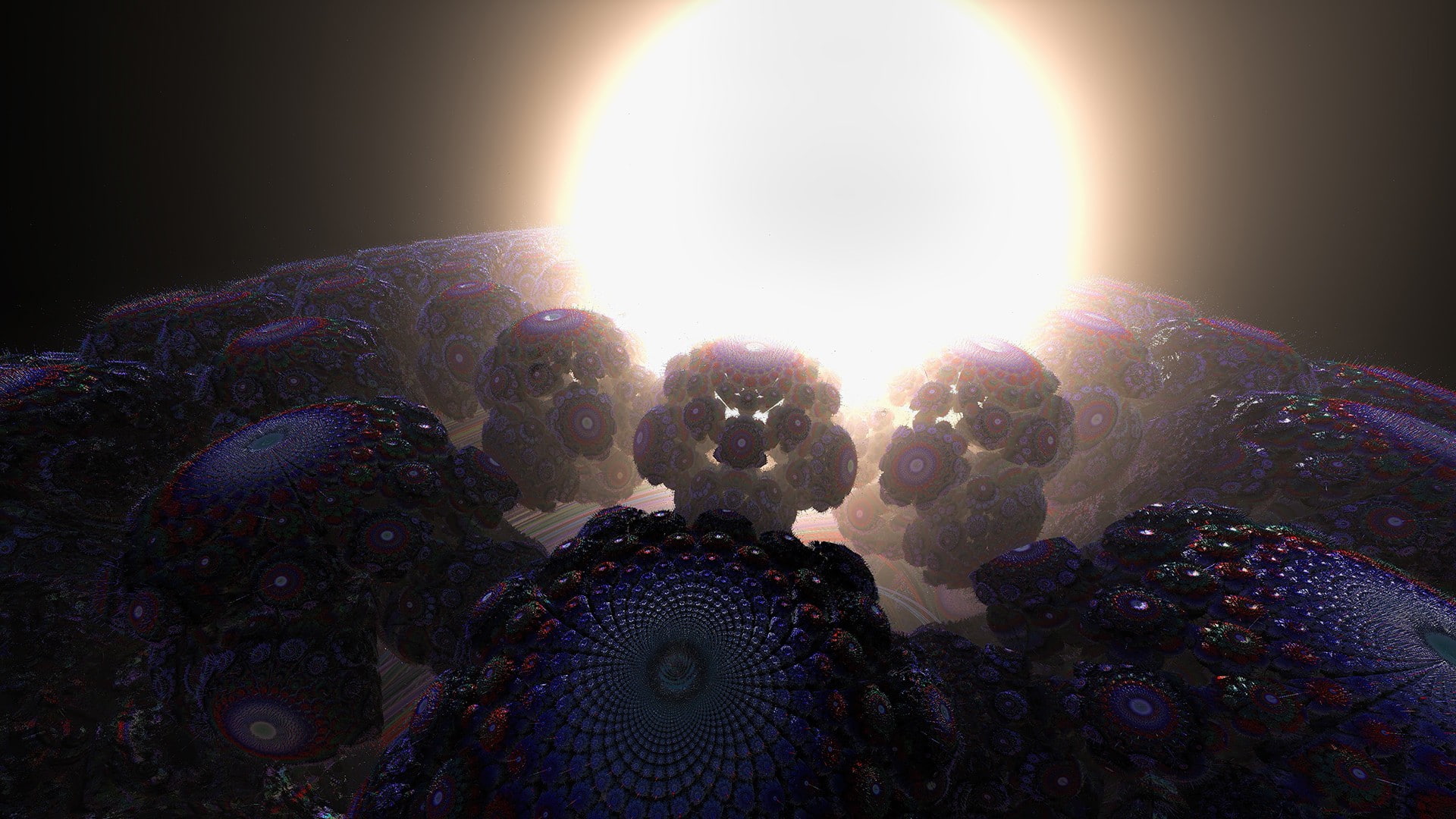 render, 3D fractal, 1080P, minimalism, HD Wallpaper