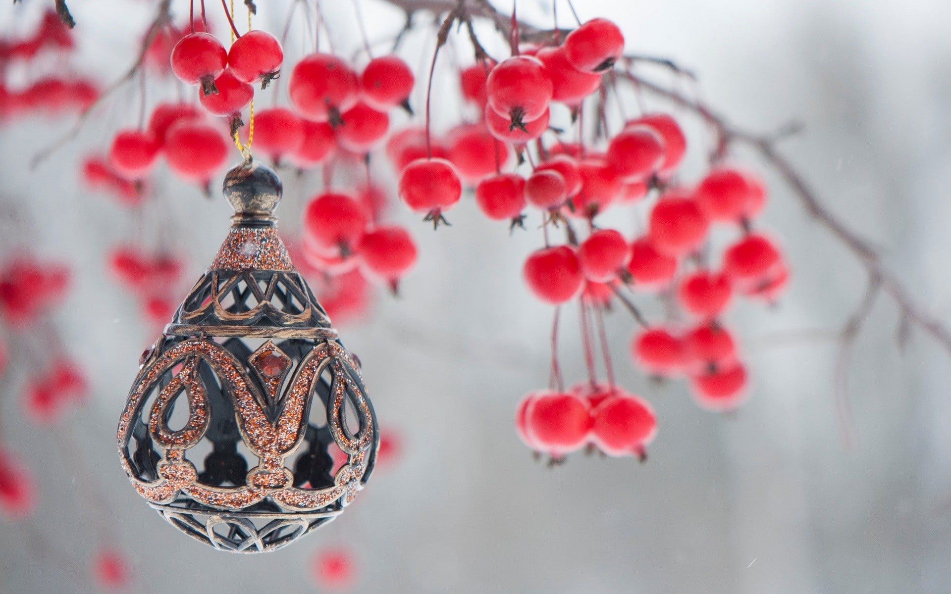 Christmas ornaments, 1080P, Christmas, HD Wallpaper