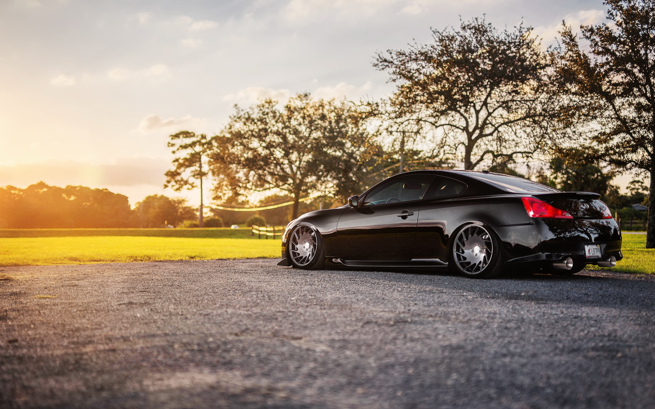 road, grass, day, land Vehicle, sky, driving, wealth, reflection, infiniti, shiny, mode of Transport, g37, retro Styled, modern, car, side view, sports Car, HD Wallpaper