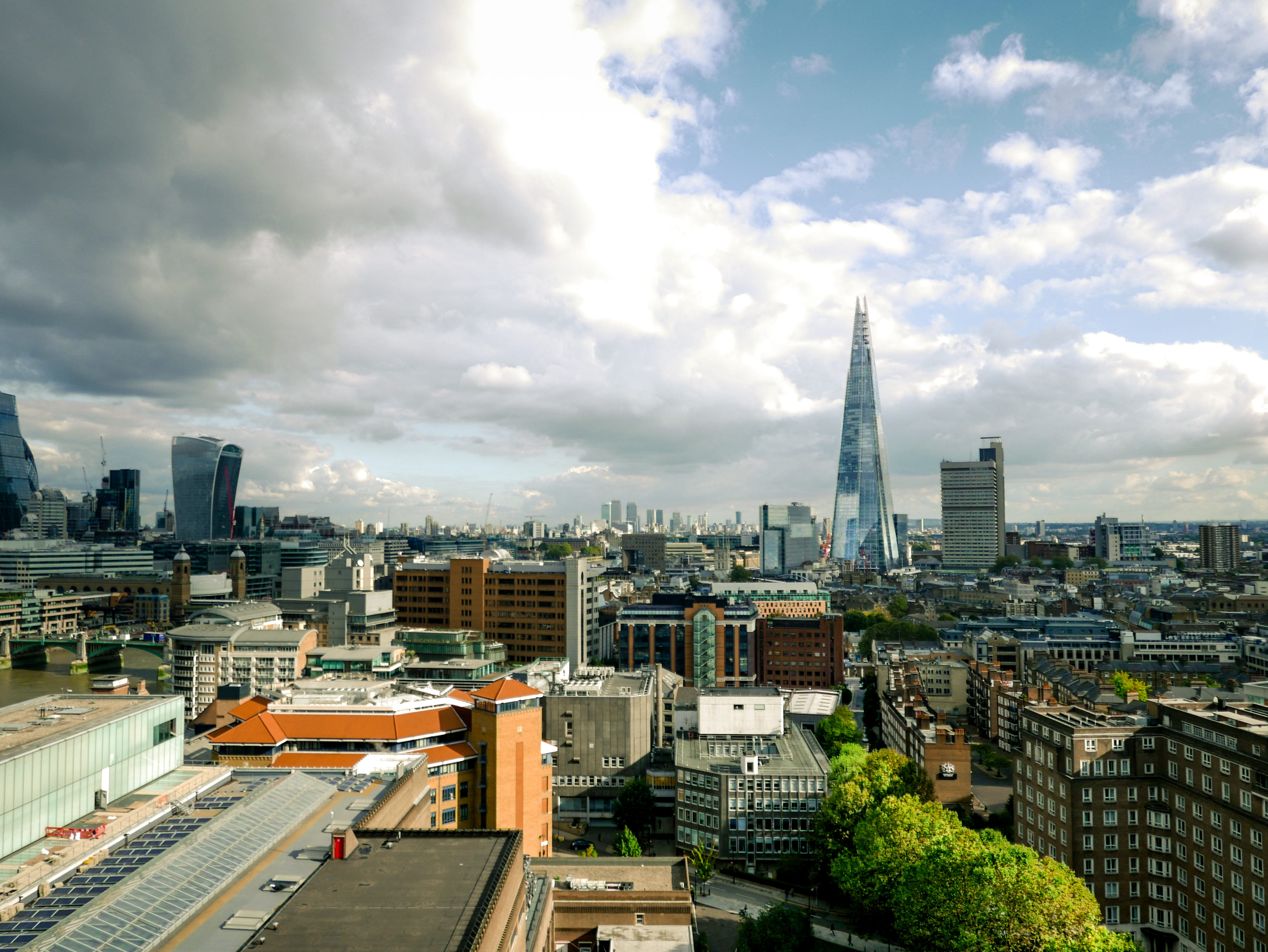 architechture, shard, sky, no people, high angle view, steel, glass, travel, skyscraper, architecture, building exterior, busy, buildings, landscape, HD Wallpaper