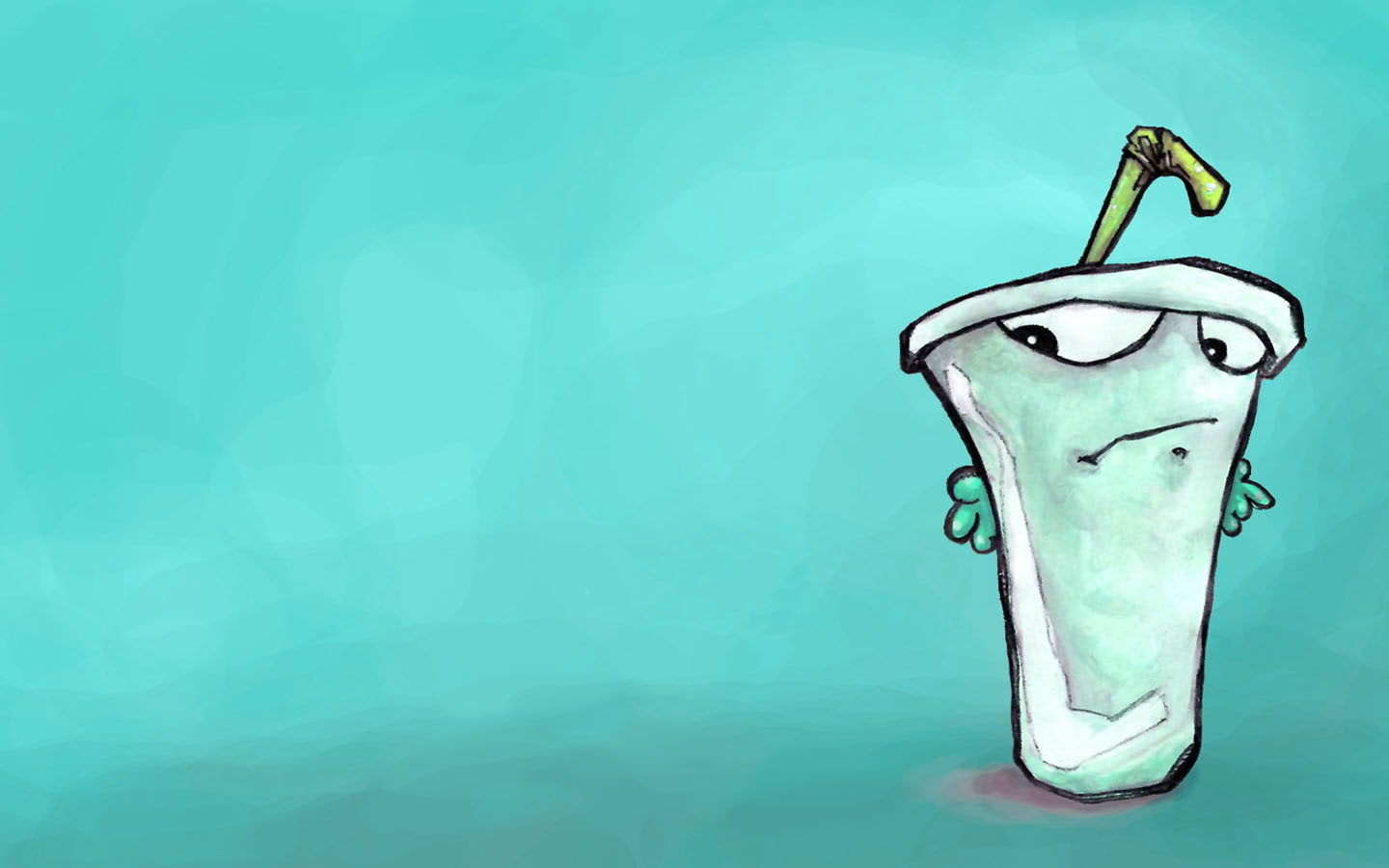 hunger, shake, force, cartoon/comic, master, aqua, 720P, disposable, cup, blue, teen, painting, hd, HD Wallpaper