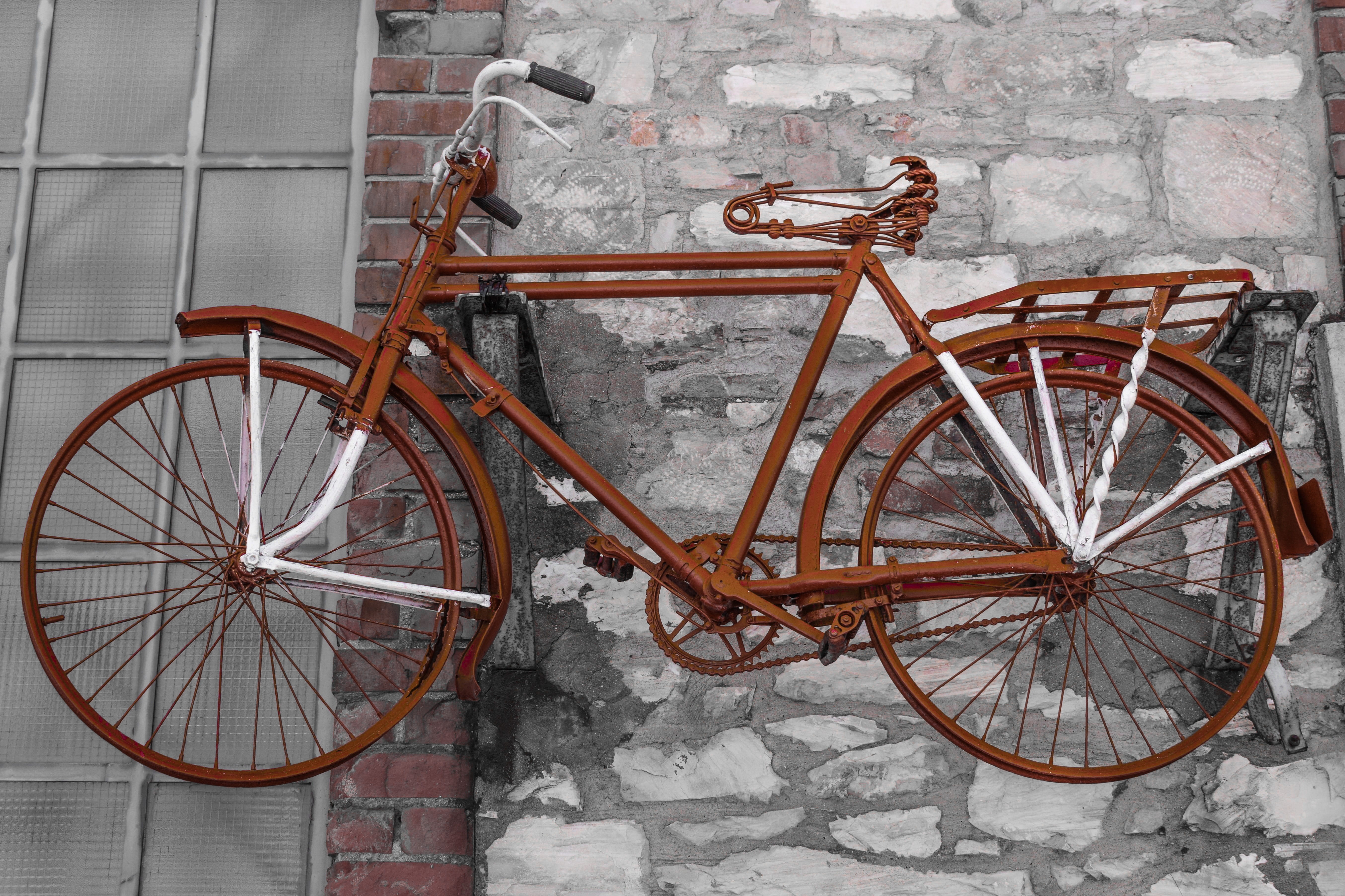 brick factory, vintage, no people, tsalapatas museum, building exterior, winter, volos, bicycle, city, snow, wall, reuse, old factory, antique, land vehicle, HD Wallpaper