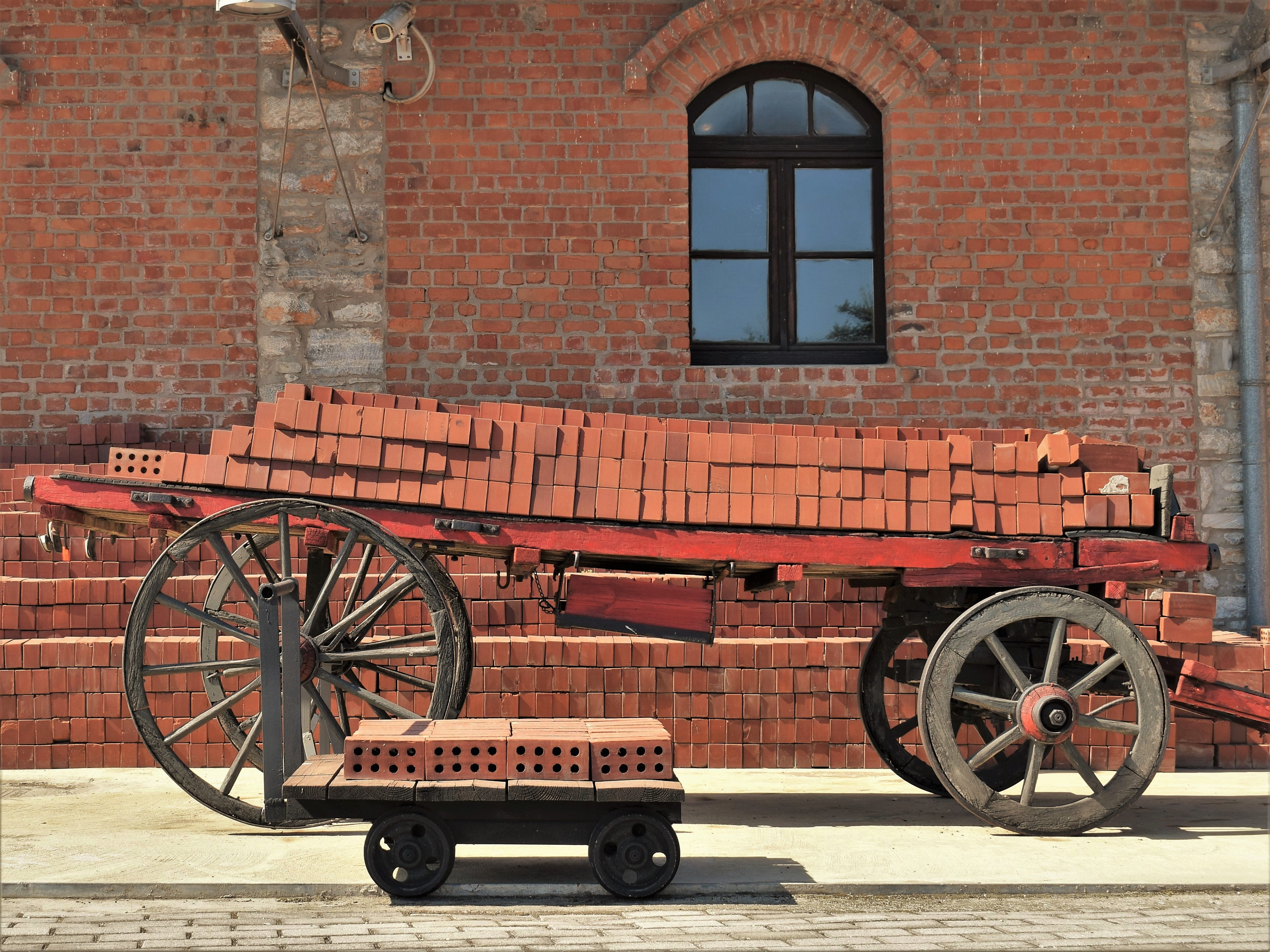 history, building exterior, old factory, window, the past, day, 4K, brick wall, mode of transportation, building, restoration, wall, wall - building feature, HD Wallpaper