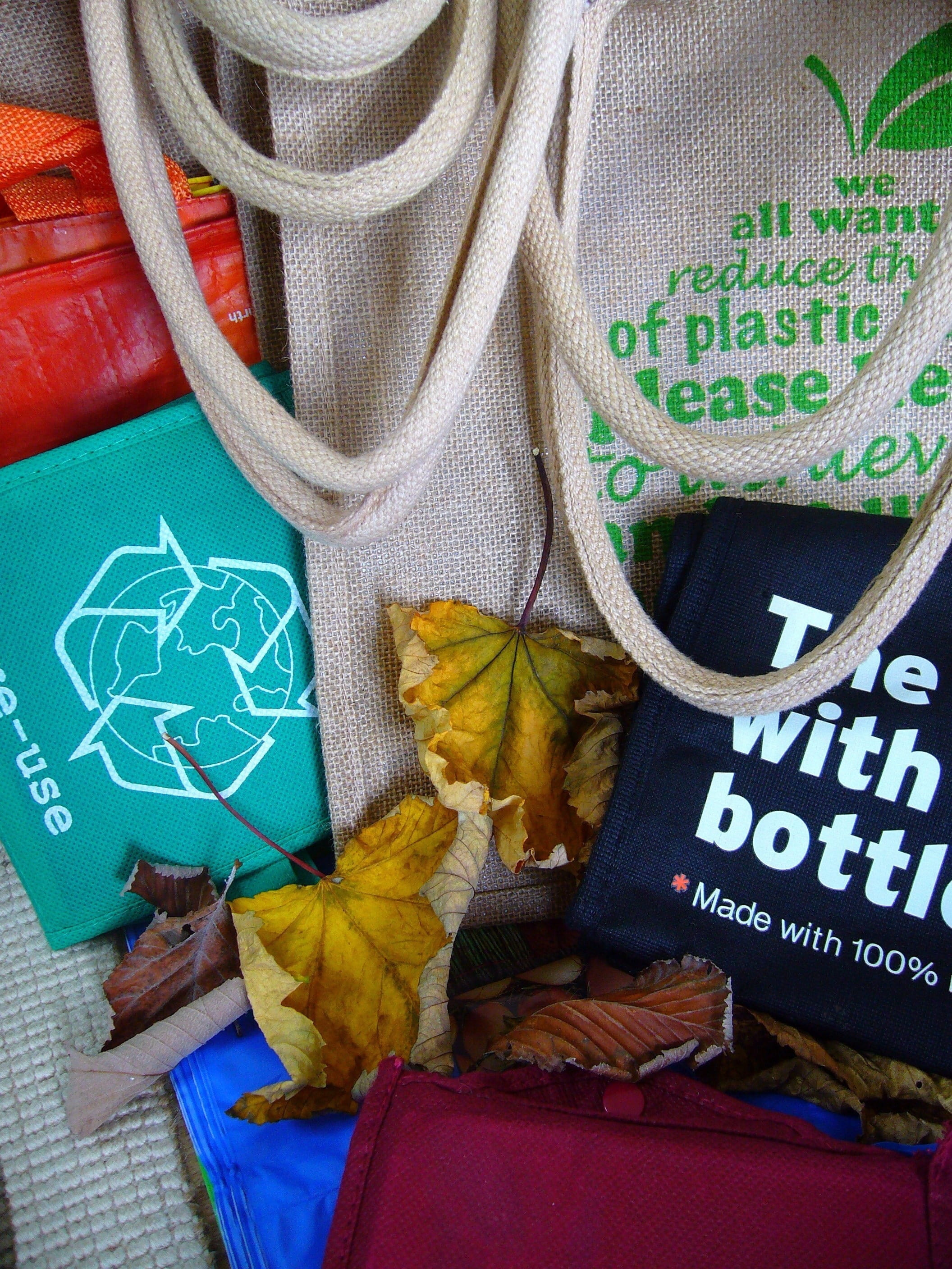 Recycling, bag, no people, communication, western script, indoors, day, still life, representation, textile, close-up, Bags, Trash, art and craft, green color, Phone HD Wallpaper