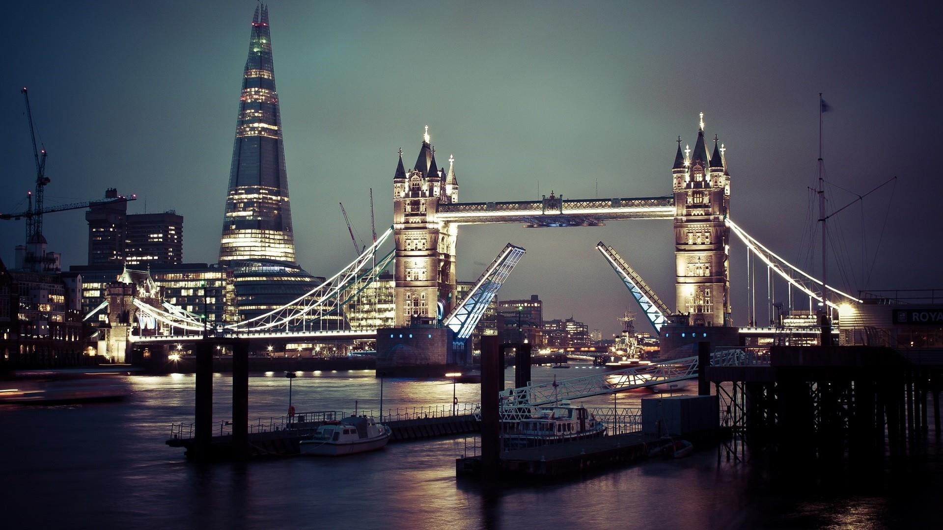 shard, architecture, nature, london, city, united kingdom, office building exterior, waterfront, connection, sky, cityscape, tower bridge, building exterior, HD Wallpaper