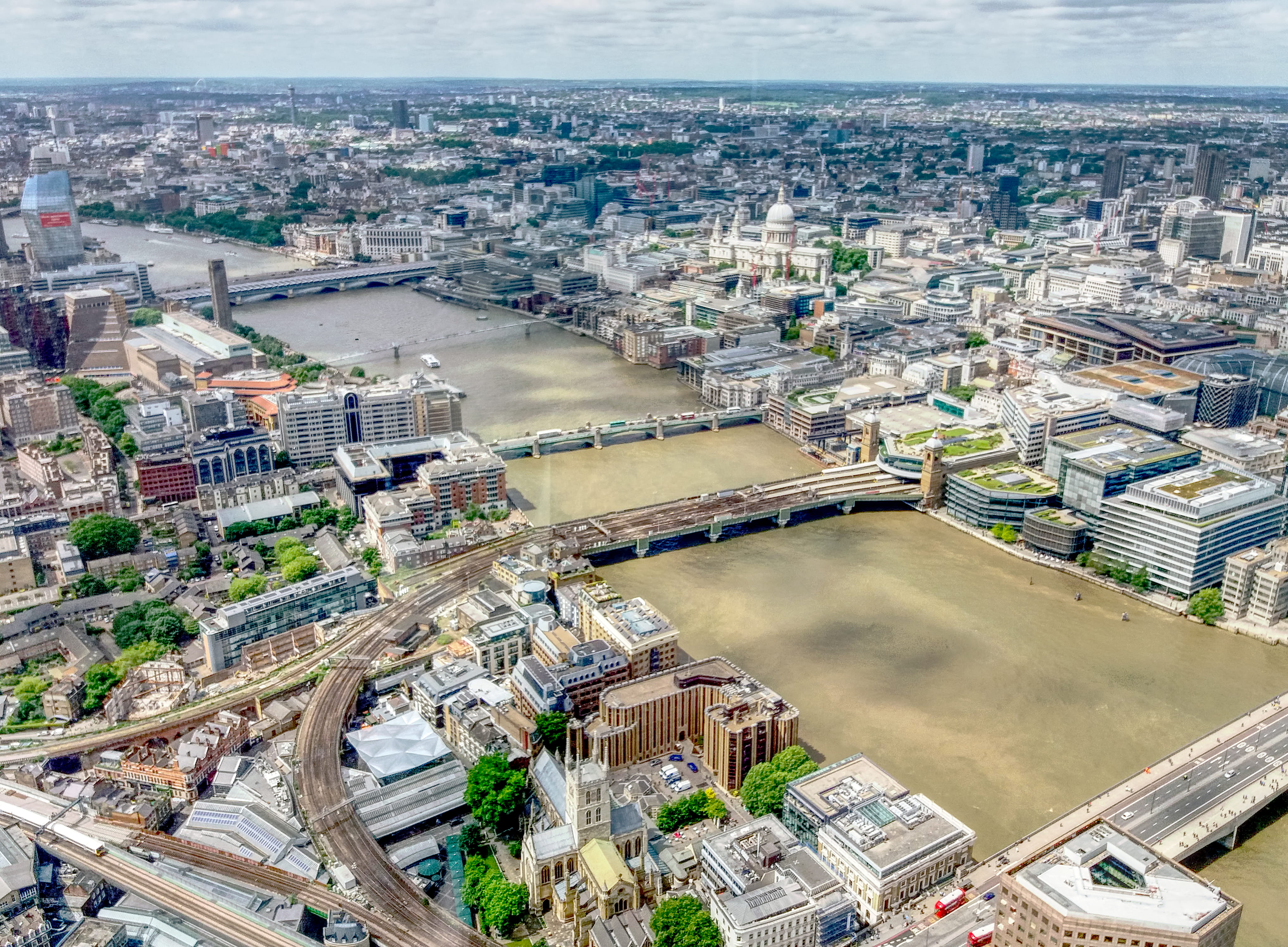 building, cityscape, united kingdom, nature, city, high angle view, 4K, skyline, connection, built structure, outdoors, aerial, skyscraper, london bridge station, HD Wallpaper