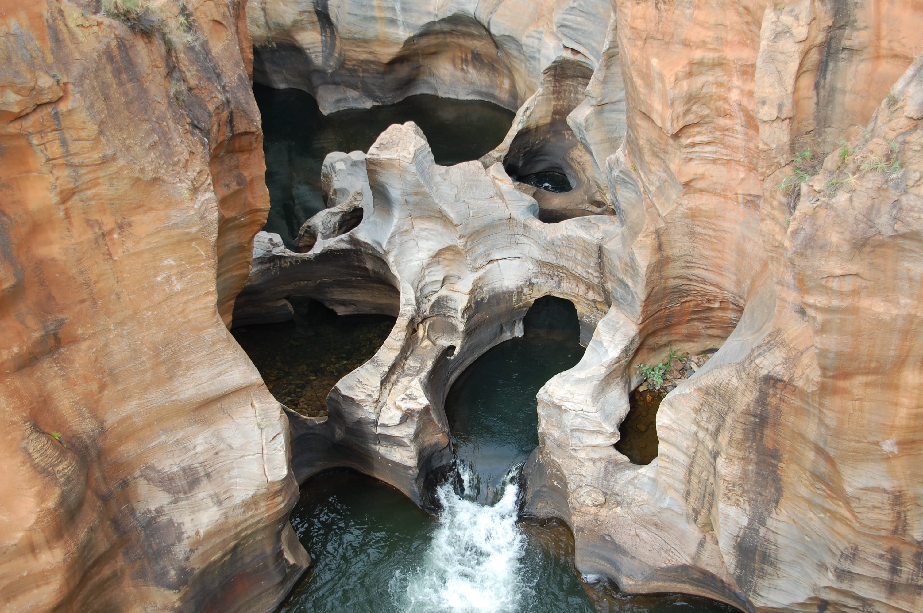 nature, day, flowing, rock, non-urban scene, rock formation, 2K, eroded, grand, bourke luck potholes, beauty in nature, tree, solid, landscape, geology, HD Wallpaper