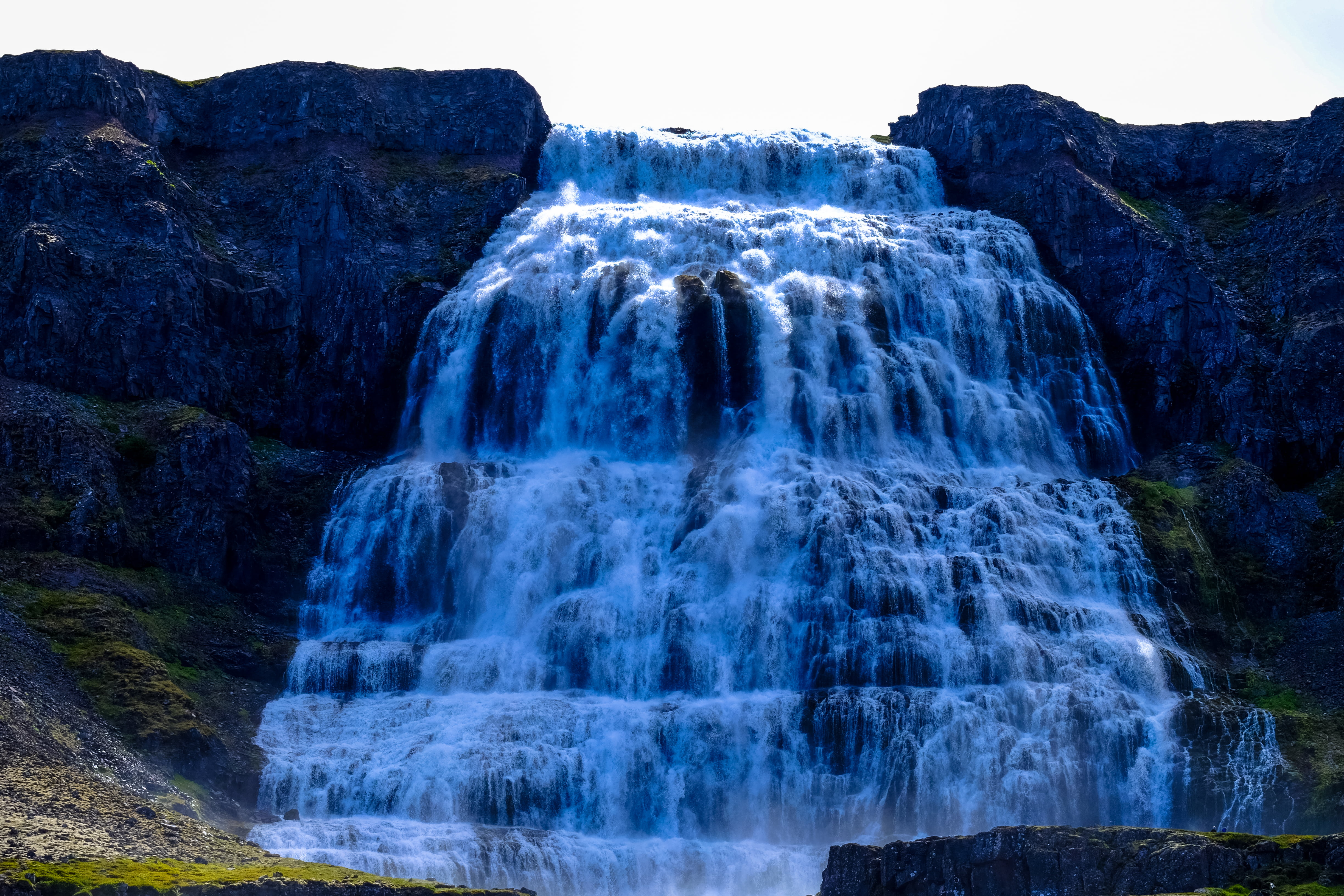 water, blurred motion, rock, nature, landscape, travel, non-urban scene, mountain, day, motion, falling, travel Destinations, solid, no People, tranquil scene, HD Wallpaper