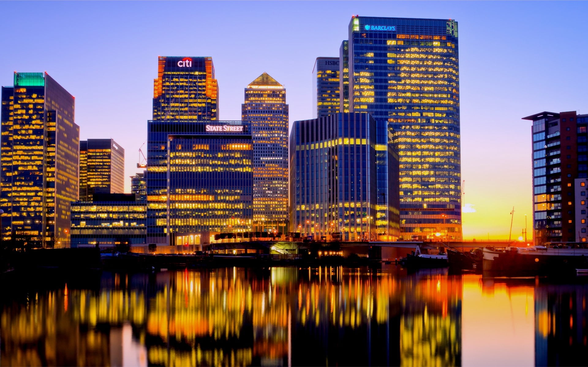 buildings, sunset, finance, travel, lot, skyscraper, outdoors, financial District, business, sky, night, urban Skyline, nature, landscape, office Building, HD Wallpaper
