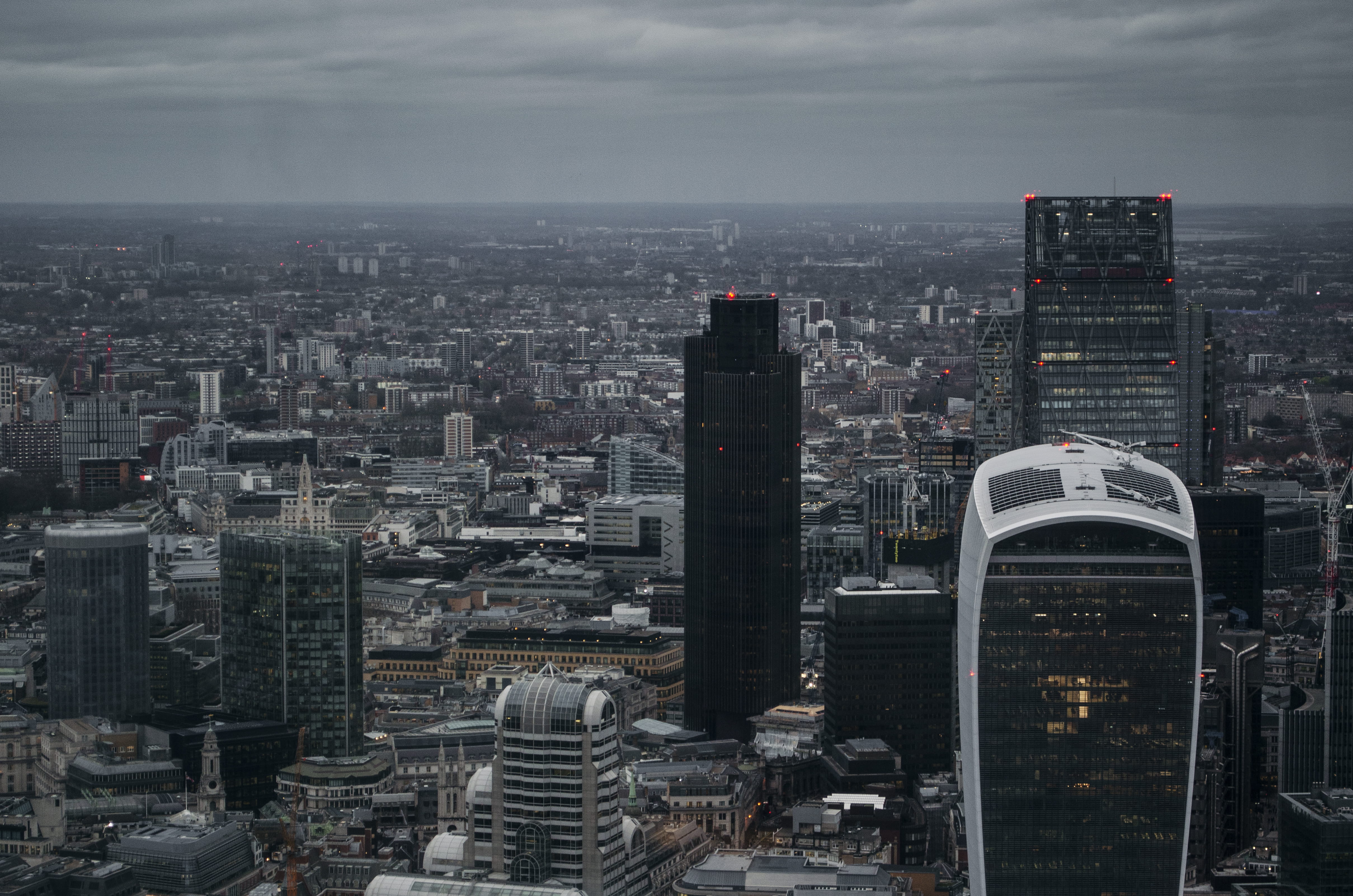 nature, building exterior, 4K, sky, skyscraper, built structure, financial district, outdoors, london, office building exterior, tall - high, city, urban skyline, HD Wallpaper
