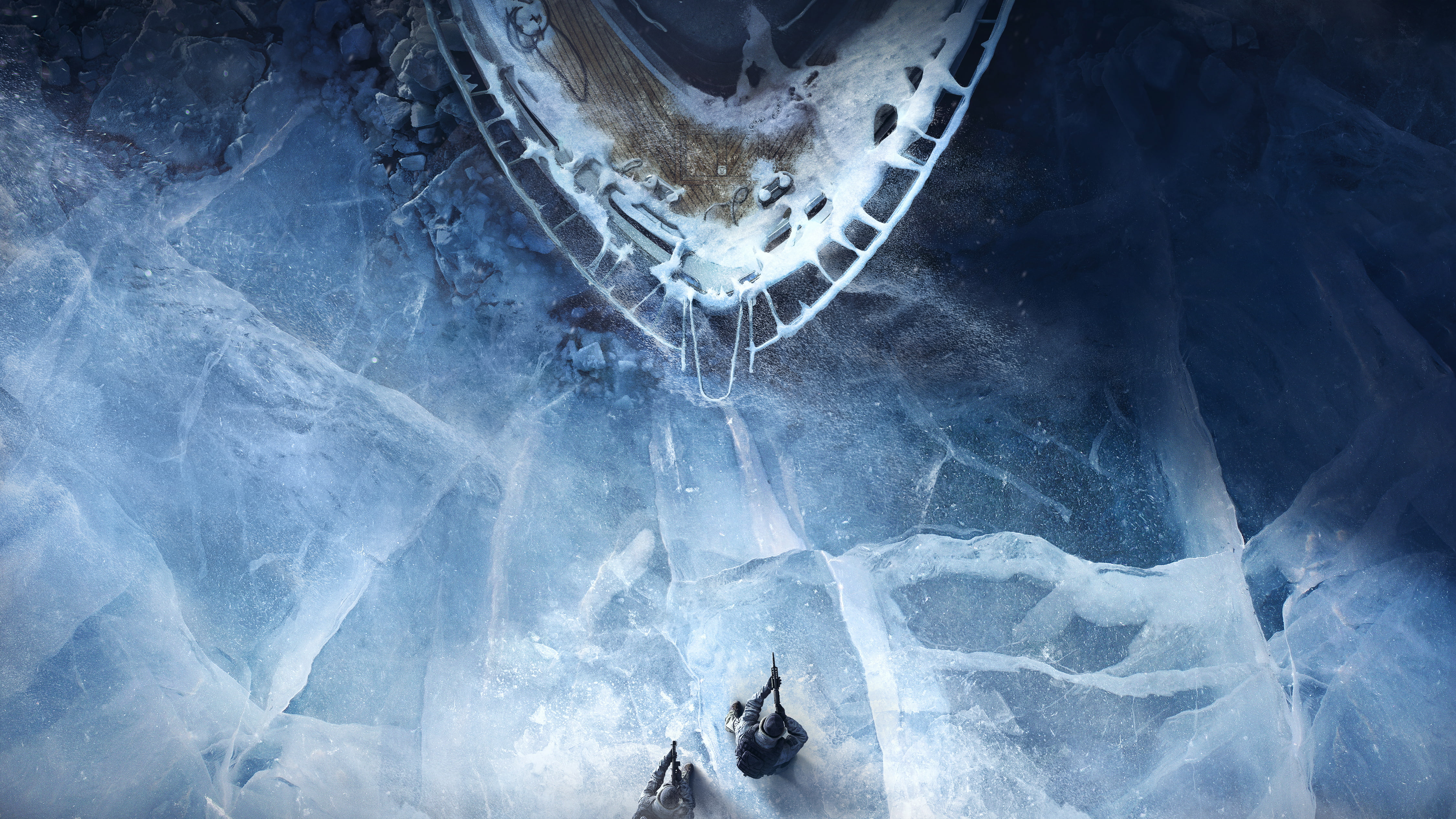 aggression, outdoors, human body part, frozen, Tom Clancys, risk, high angle view, close-up, warning sign, Rainbow Six Siege, ice, winter, cold temperature, HD Wallpaper