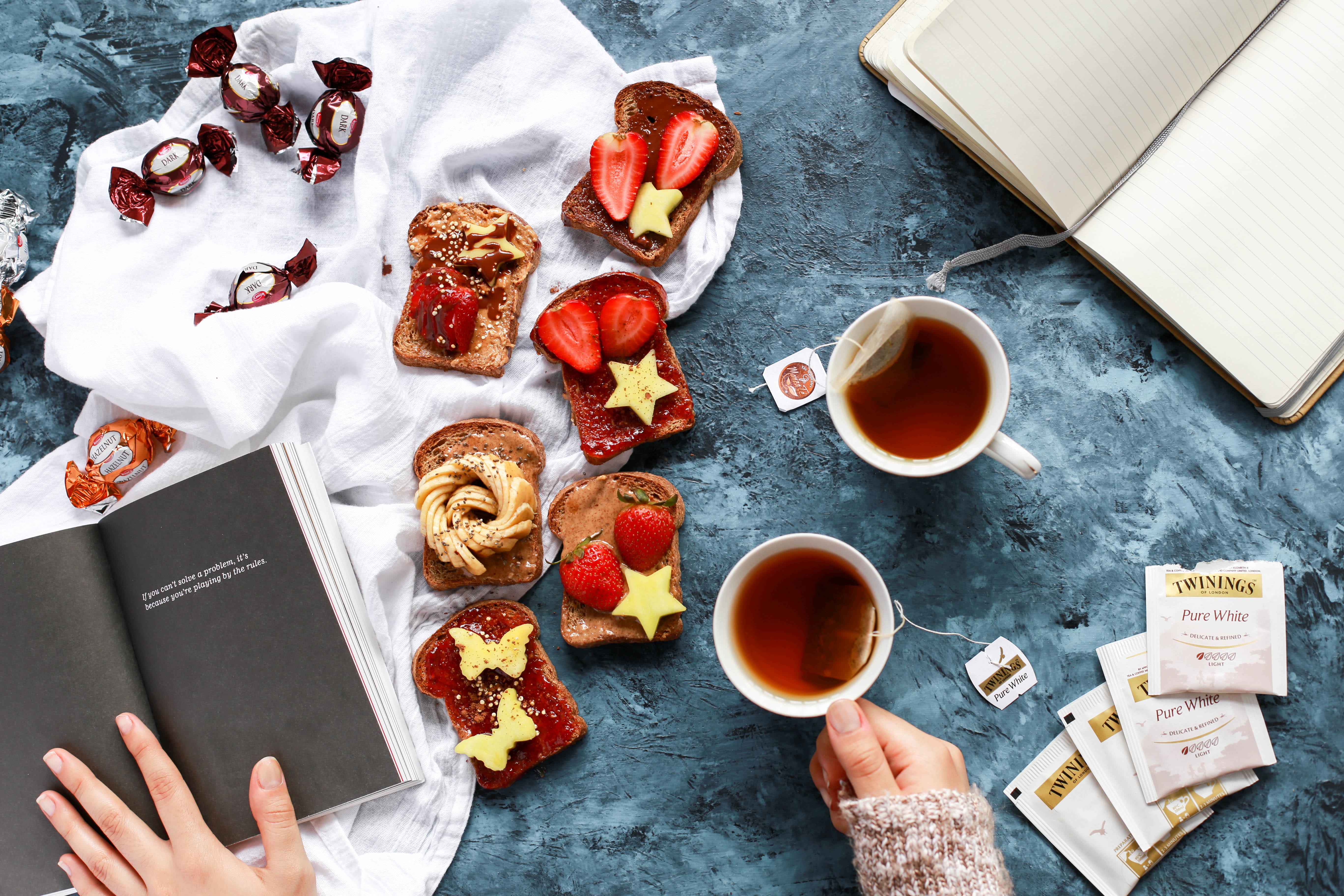 fruit, food and drink, directly above, wood - material, human body part, bread, cup, novel, hand, indulgence, sandwich, crops, fresh, baked pastry item, HD Wallpaper