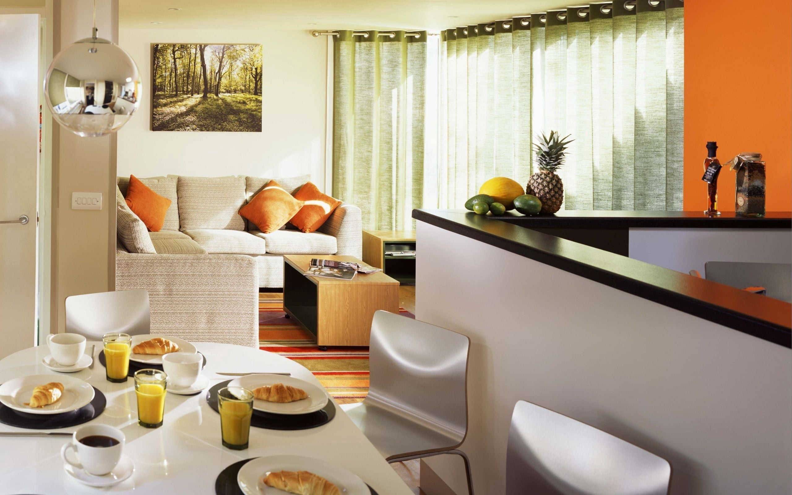 modern, bowl, chair, white, sofa, apartment, residential Building, electric Lamp, home, style, lifestyles, living Room, fruit, glass, healthy eating, crockery, HD Wallpaper