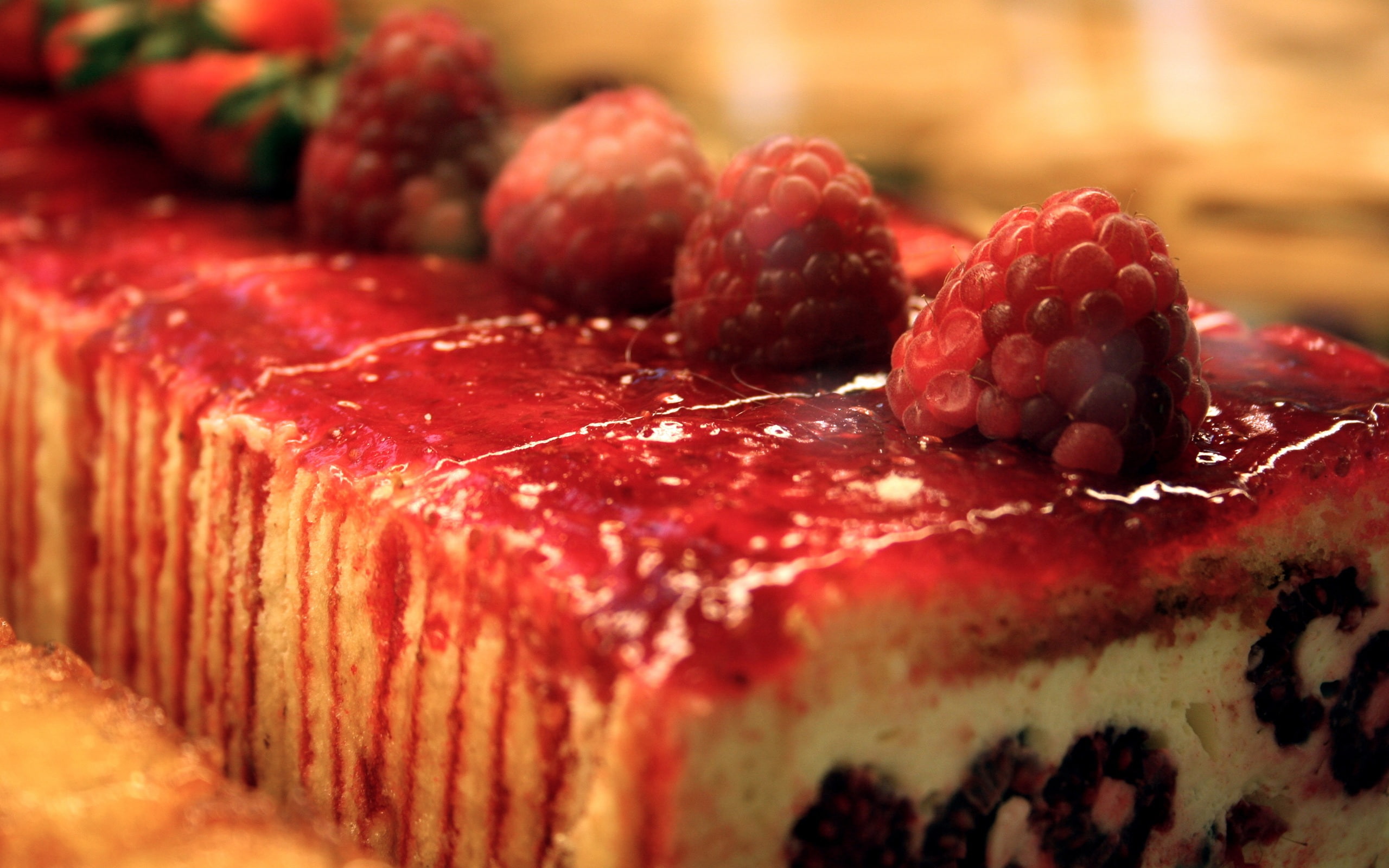 Food, Cake, Strawberry, Sweet, 2K, Dessert, HD Wallpaper