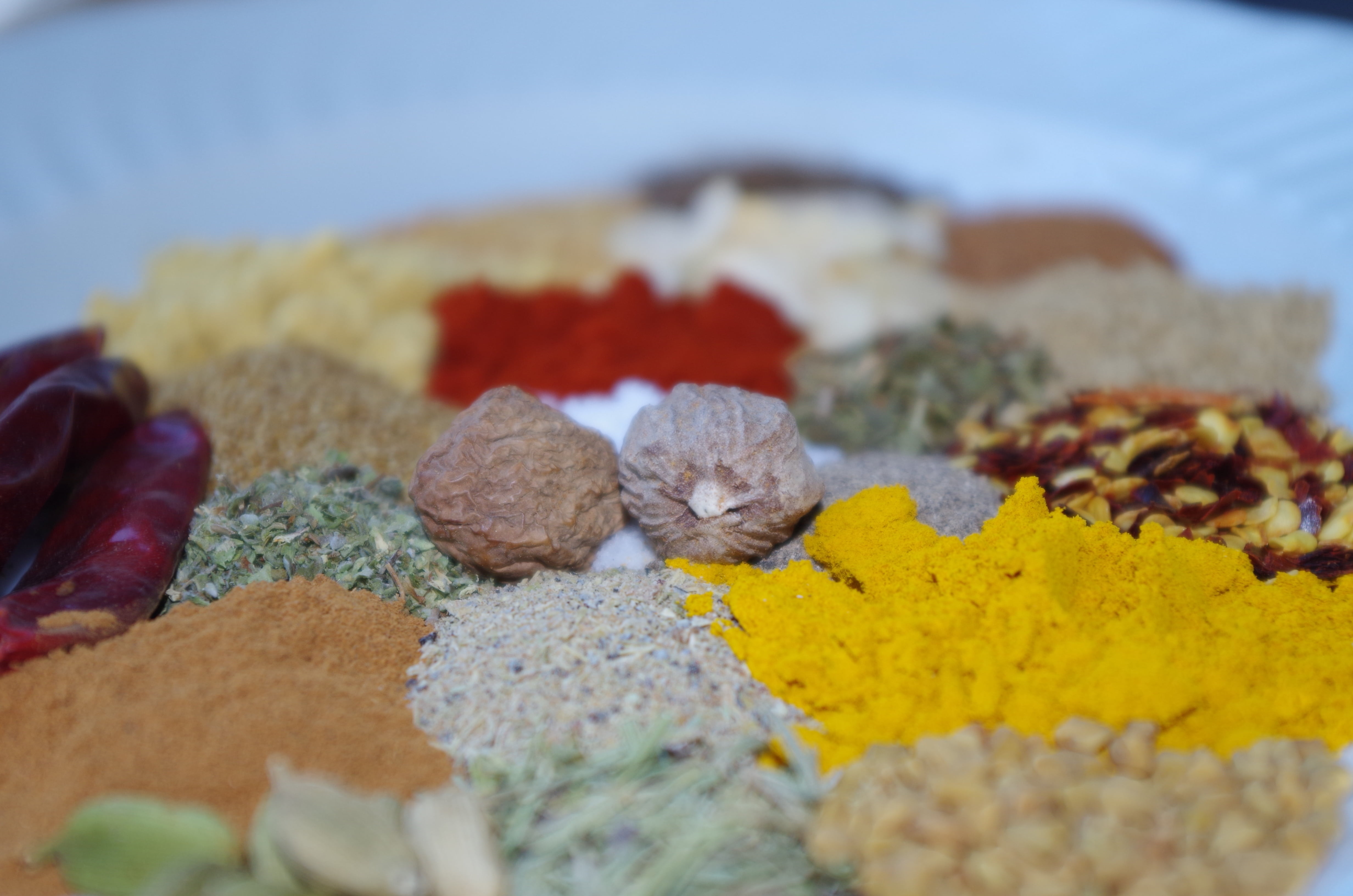 large group of objects, flower, paprika, food and drink, spice, cooking, focus on foreground, yellow, religion, freshness, still life, choice, multi colored, HD Wallpaper