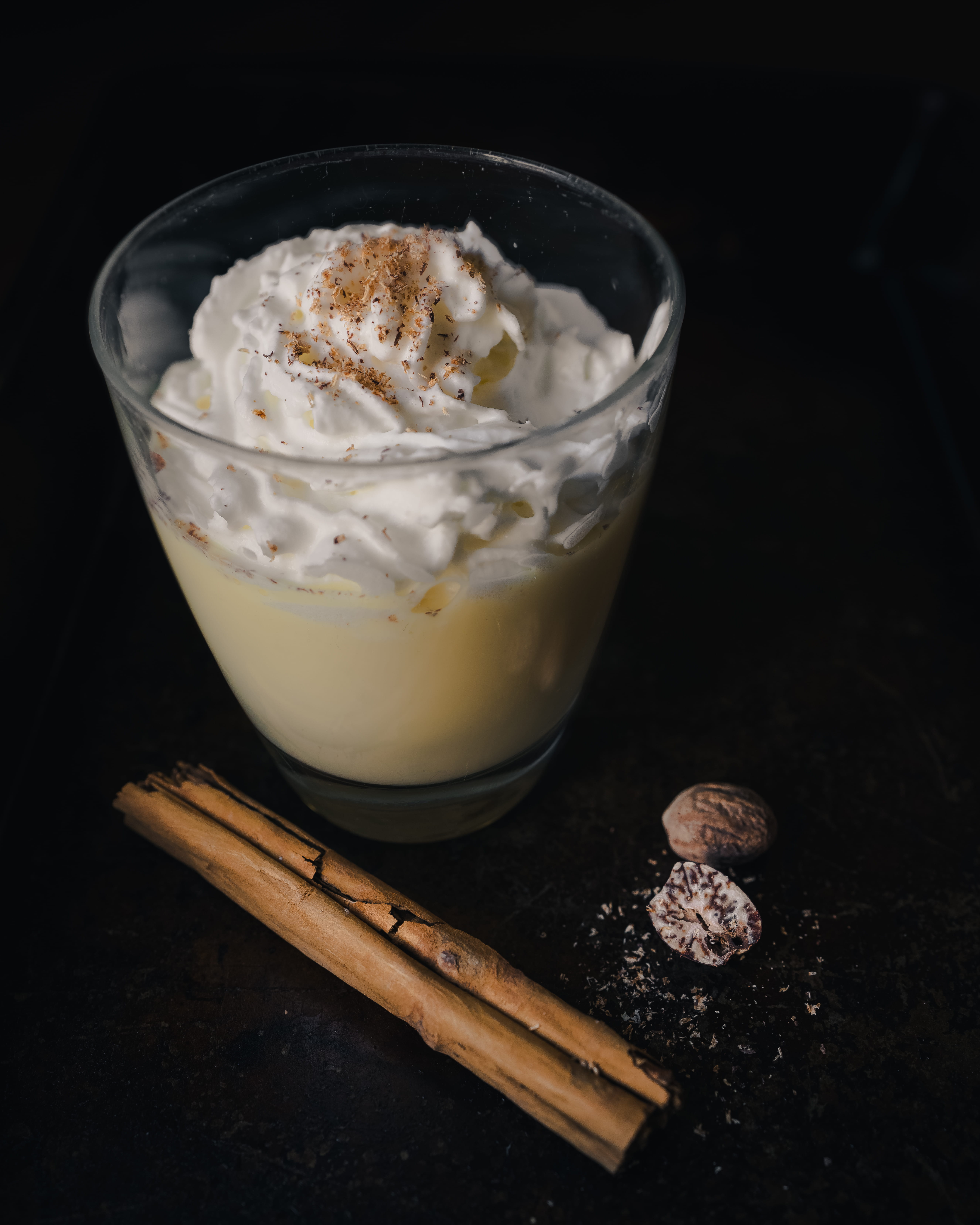 sweet food, food, breakfast, dessert, black background, sweet, table, dairy product, indoors, yogurt, winter, holiday, spice, whipped cream, freshness, Phone HD Wallpaper