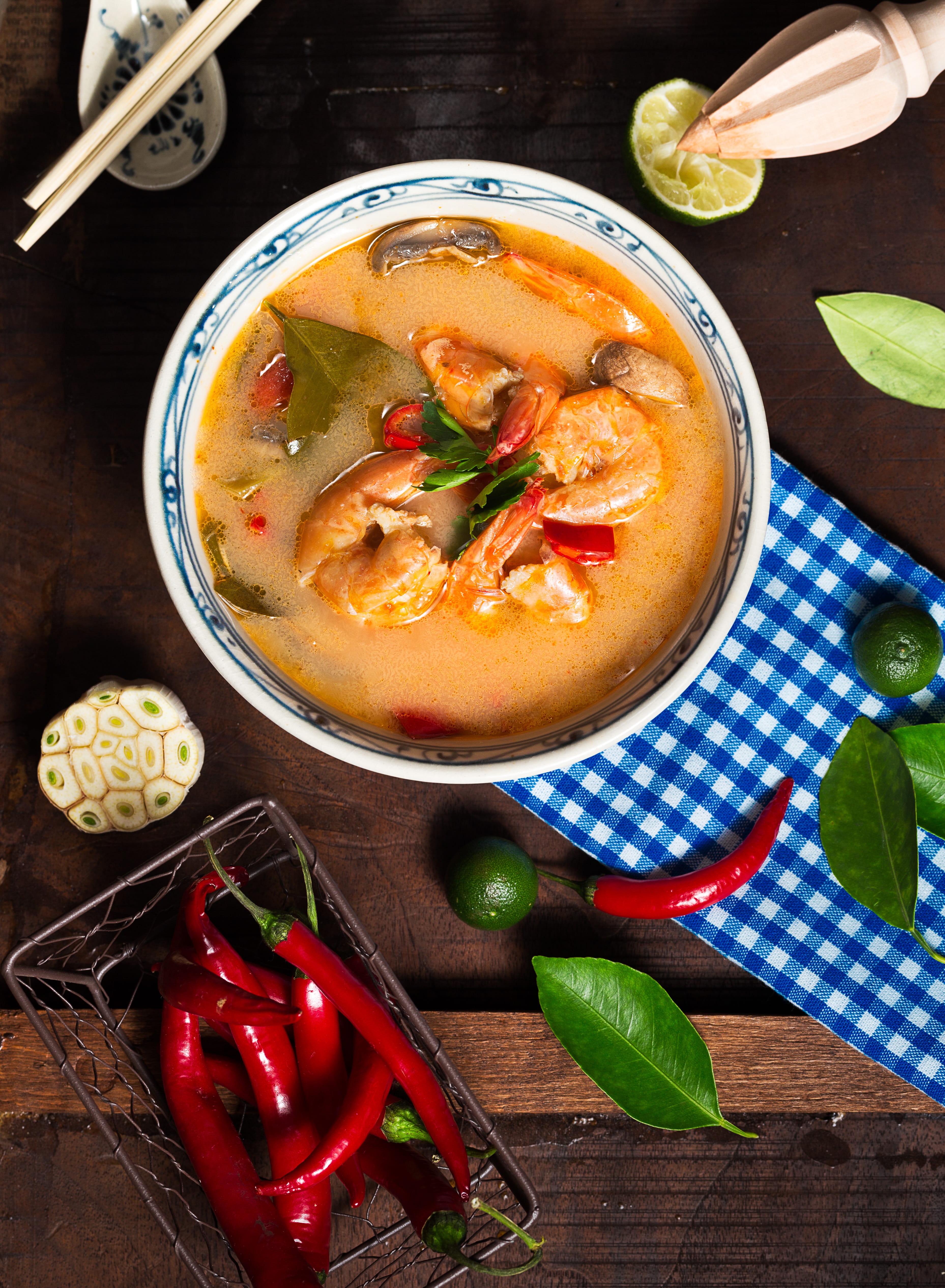 healthy eating, dinner, hot, directly above, traditional, high angle view, soup, fruit, wooden surface, food, indoors, food and drink, vegetable, spoon, Phone HD Wallpaper