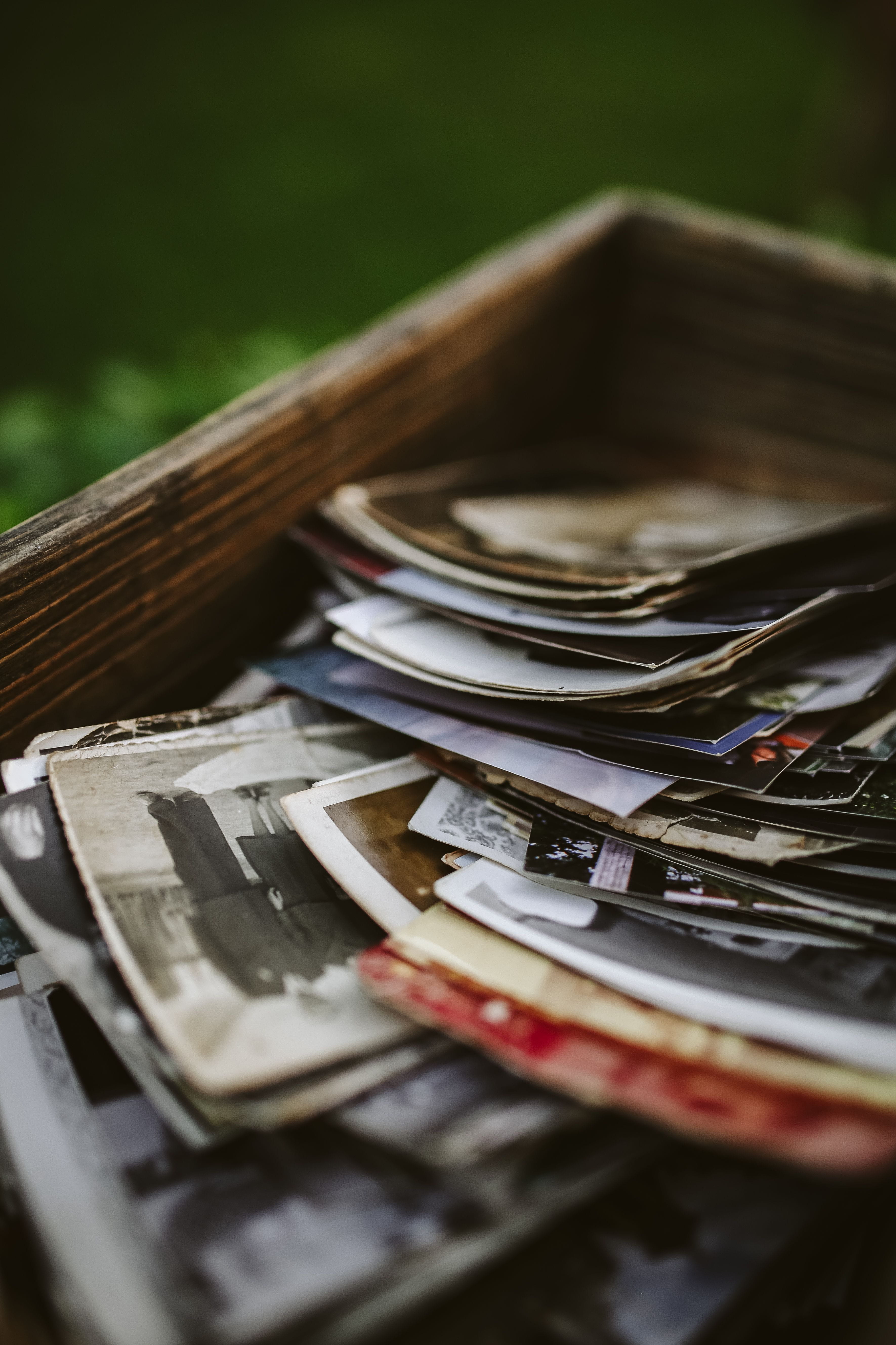 photos, metal, container, paper Currency, currency, selective focus, newspaper, close-up, focus on foreground, paper, stack, photography, large group of objects, Phone HD Wallpaper