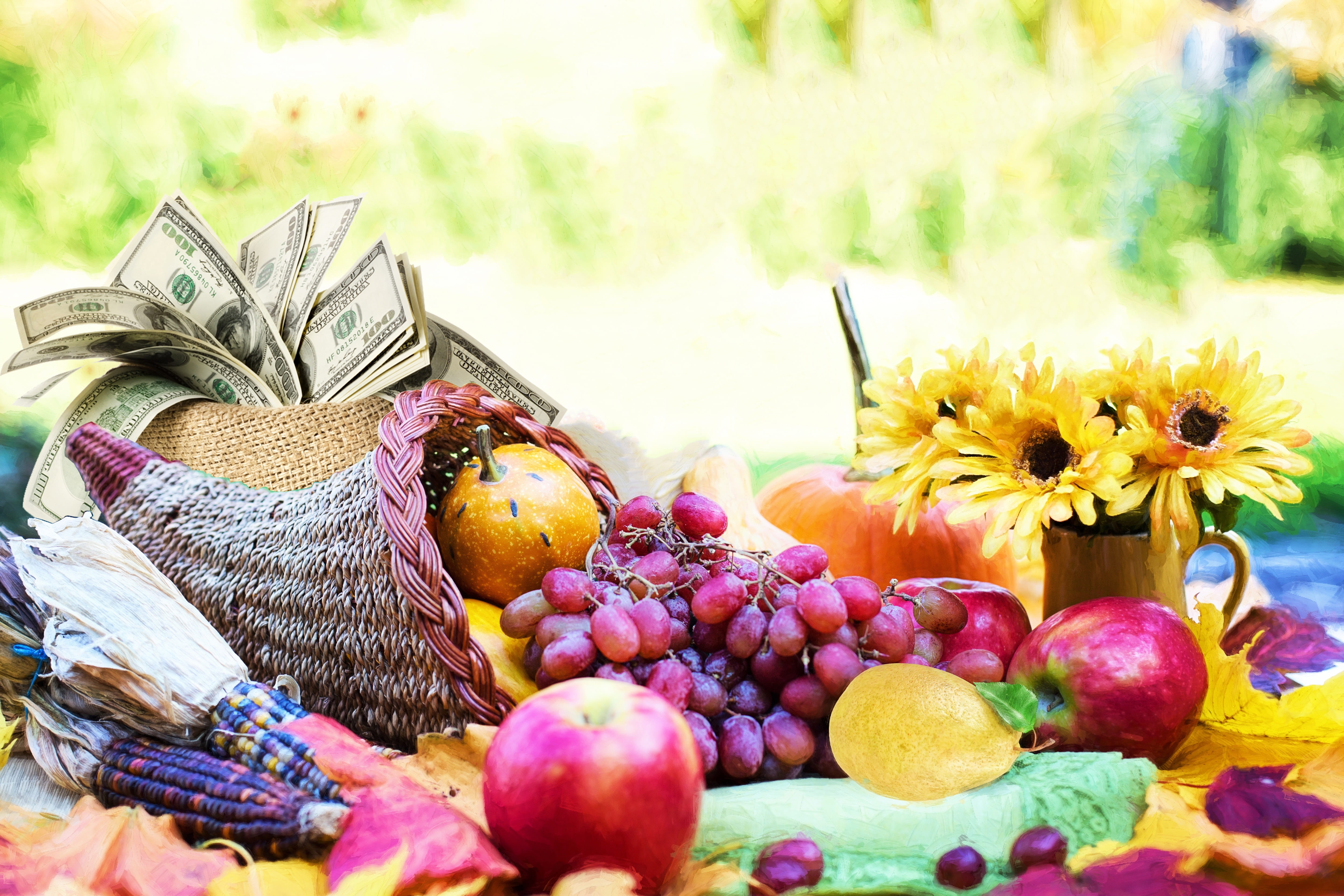 ripe, plant, 5K, wellbeing, plant part, day, fruits, leaf, choice, nature, cornucopia, autumn, basket, food, still life, container, grape, flowering plant, HD Wallpaper
