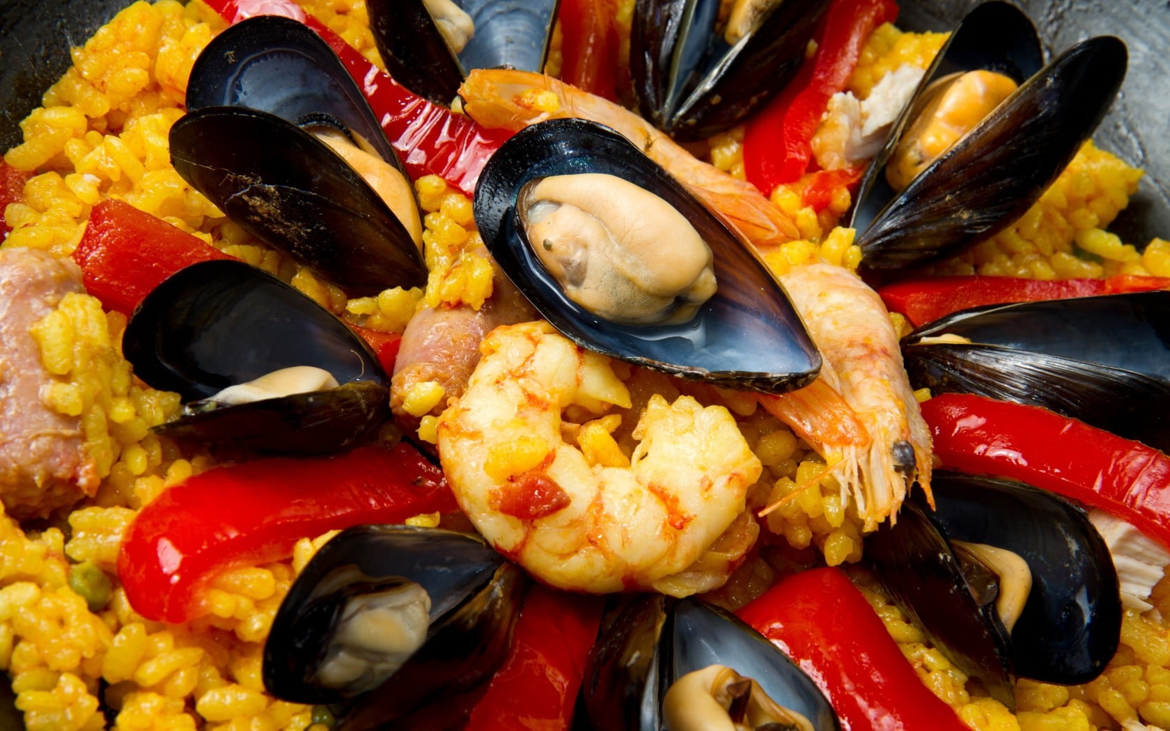 seafood, 720P, animal wildlife, food And Drink, wellbeing, tomato, onion, indoors, serving size, red, fruit, mussels, mussel, rice - Food Staple, animal, HD Wallpaper