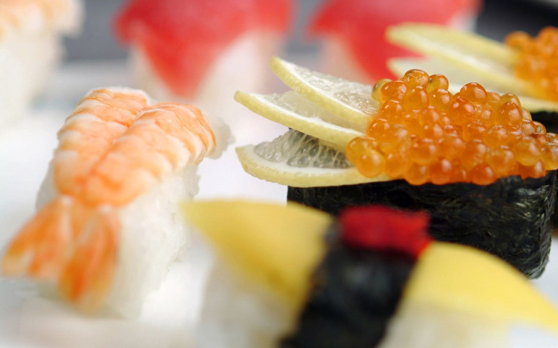 ready-to-eat, rice - Food Staple, temptation, yellow, red, garnish, raw, chinese food, gourmet, food, japanese Culture, sashimi, snack, meal, sushi, cultures, HD Wallpaper