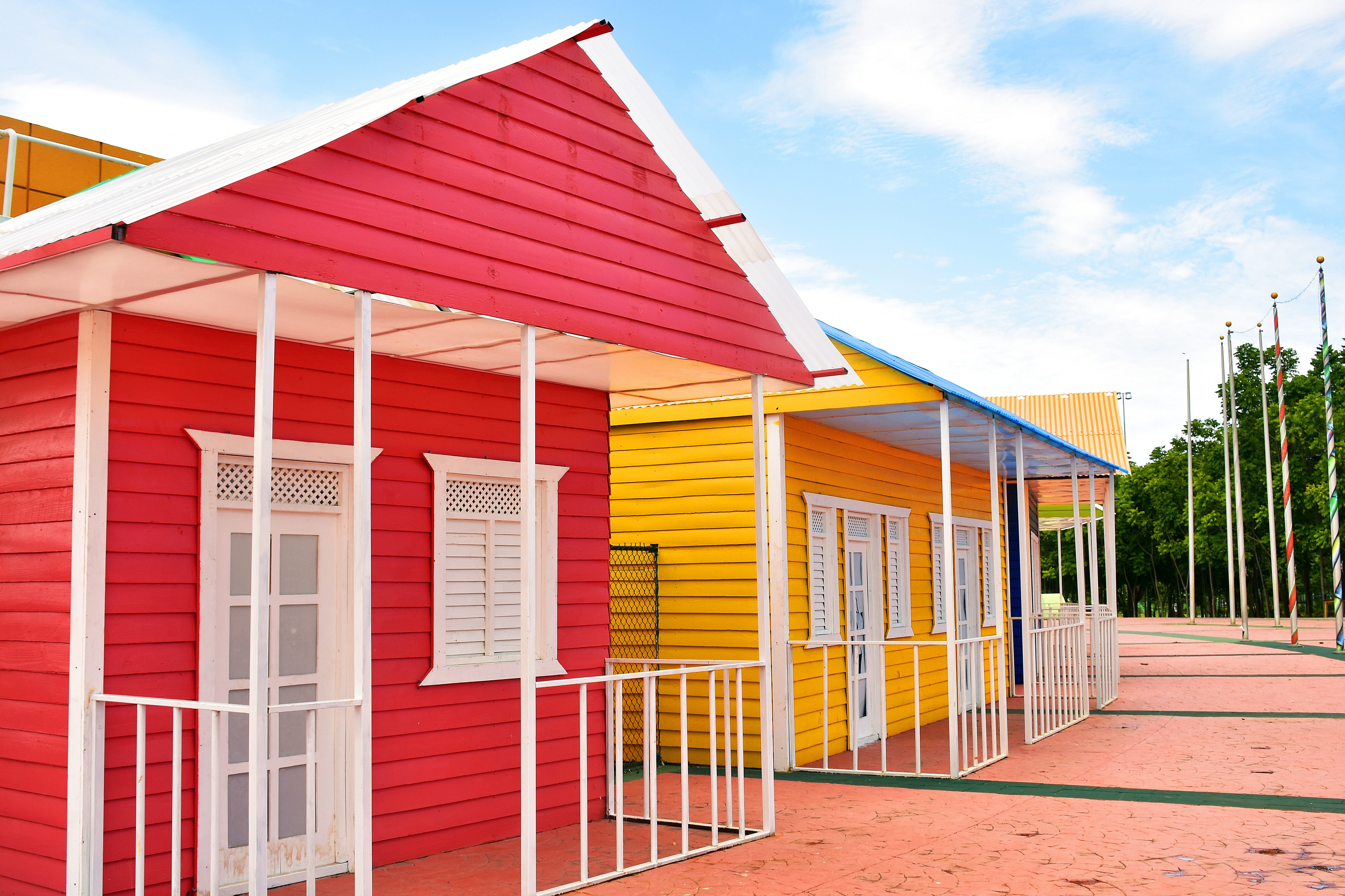 door, home, block, security, facade, no People, cloud - sky, Home, architecture And Buildings, cabin, Architecture, clock, red, beach hut, wall, v, building Exterior, HD Wallpaper