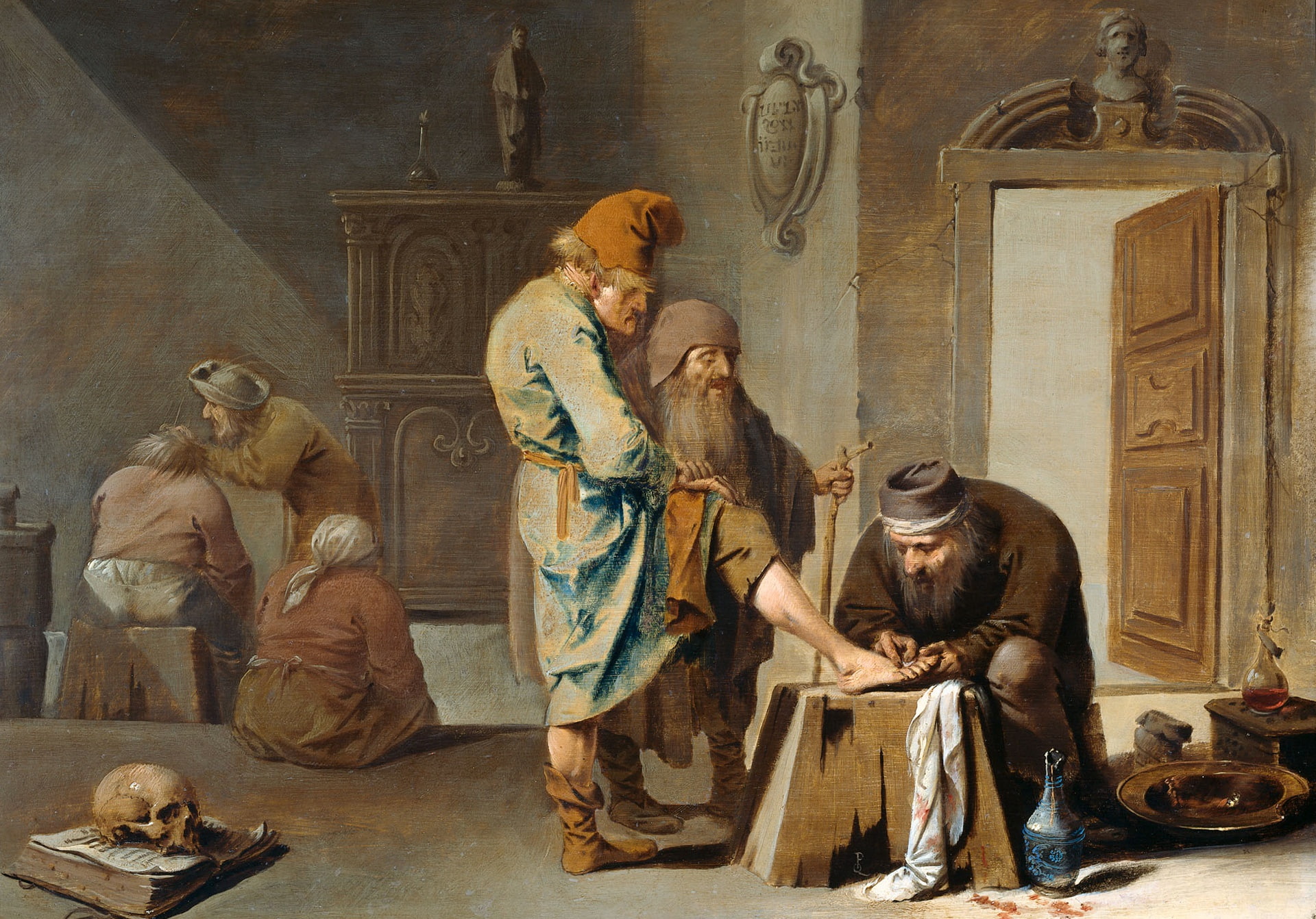 1080P, medicine, Leg operation, picture, genre, tree, oil, Pieter Jansz Quast, HD Wallpaper