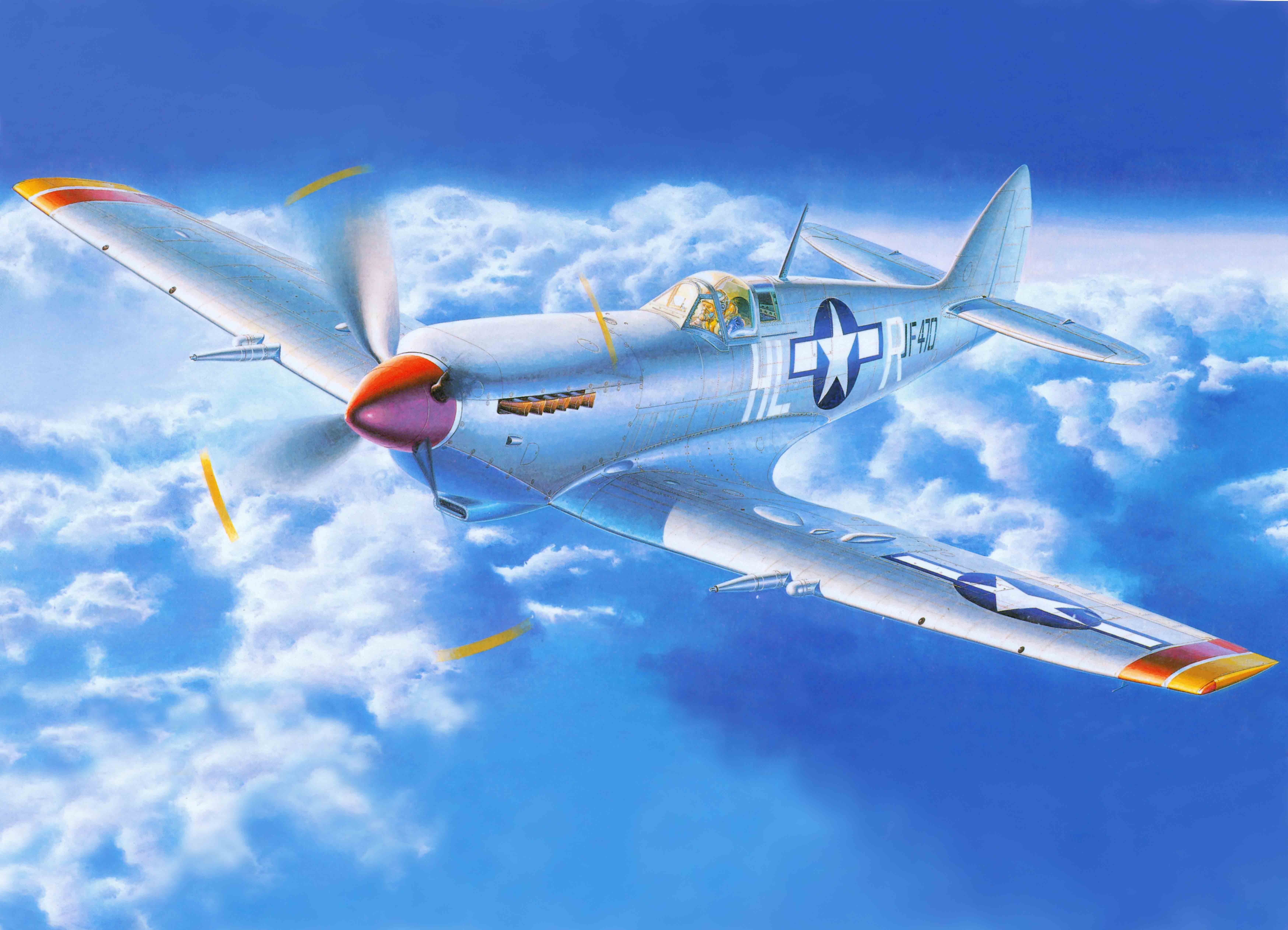 WW2., Supermarine, Spitfire, fighter, 5K, art, MK 8, the plane, English, times, HD Wallpaper