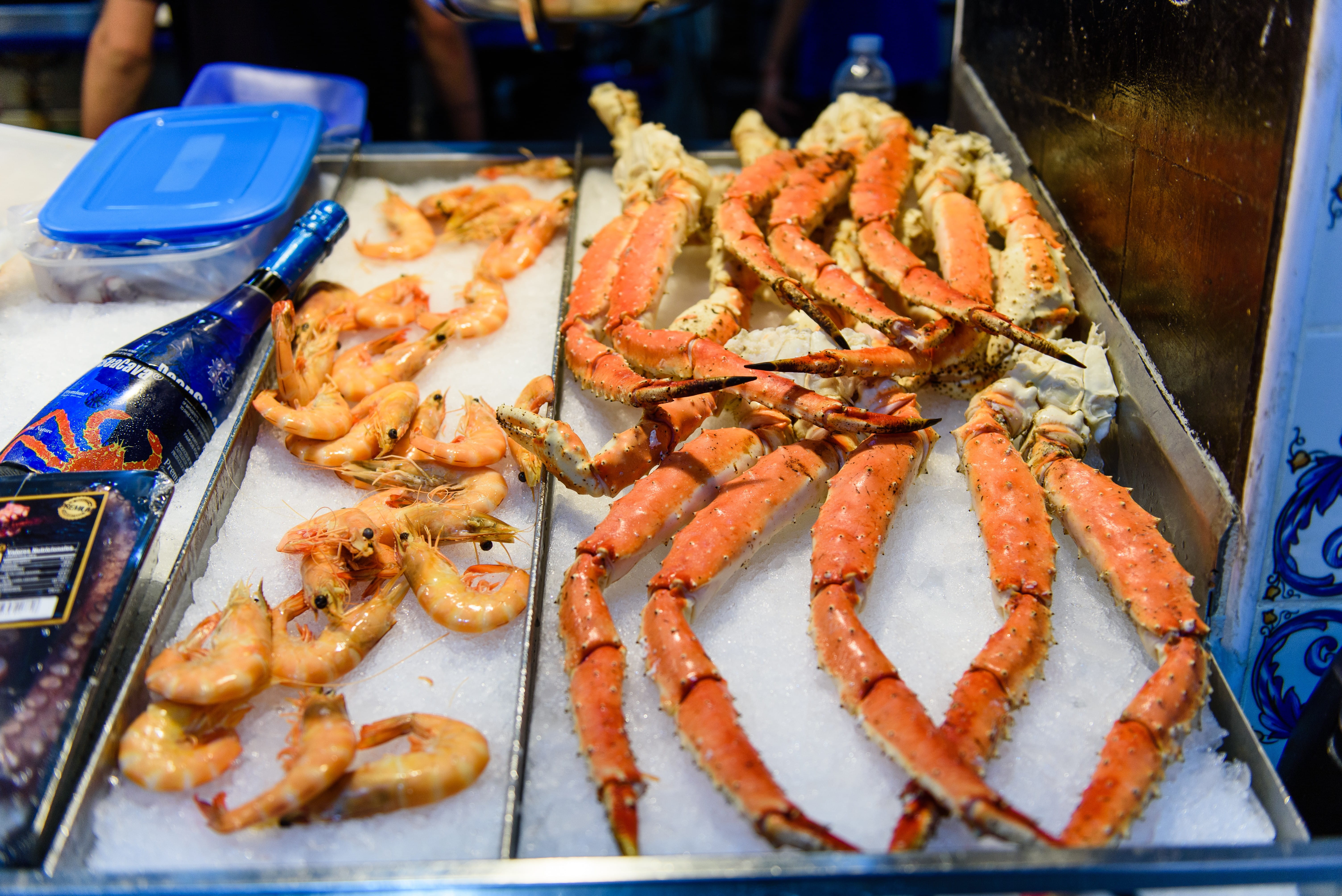 wellbeing, seashell, crab, meal, indulgence, temptation, still life, high angle view, shrimp - seafood, lunch, healthy eating, close-up, focus on foreground, HD Wallpaper