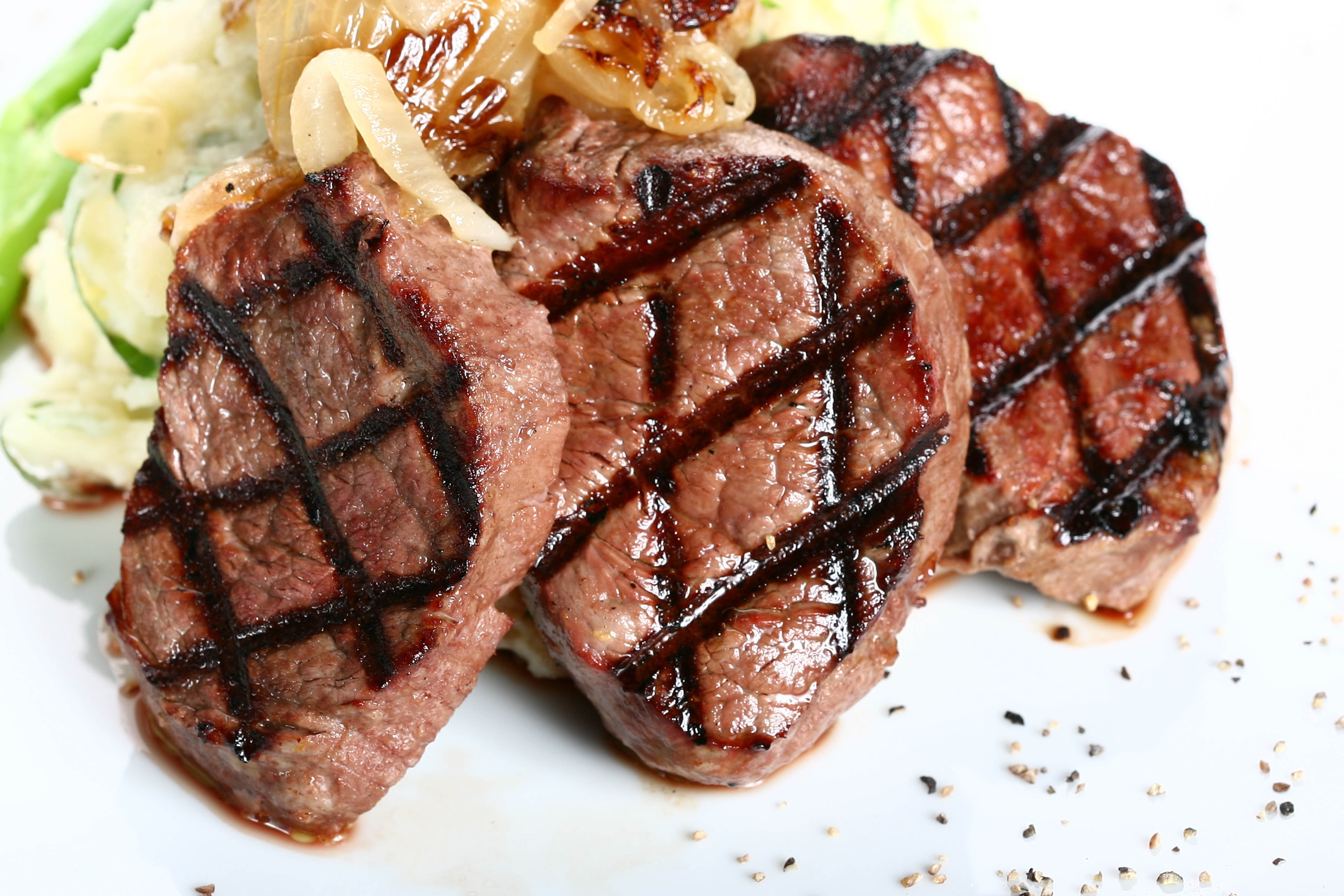 roasted, spice, rib, fillet, close-up, beef, dinner, cooking, restaurant, vegetable, steak, grilled, unhealthy eating, temptation, cooked, still life, plate, HD Wallpaper