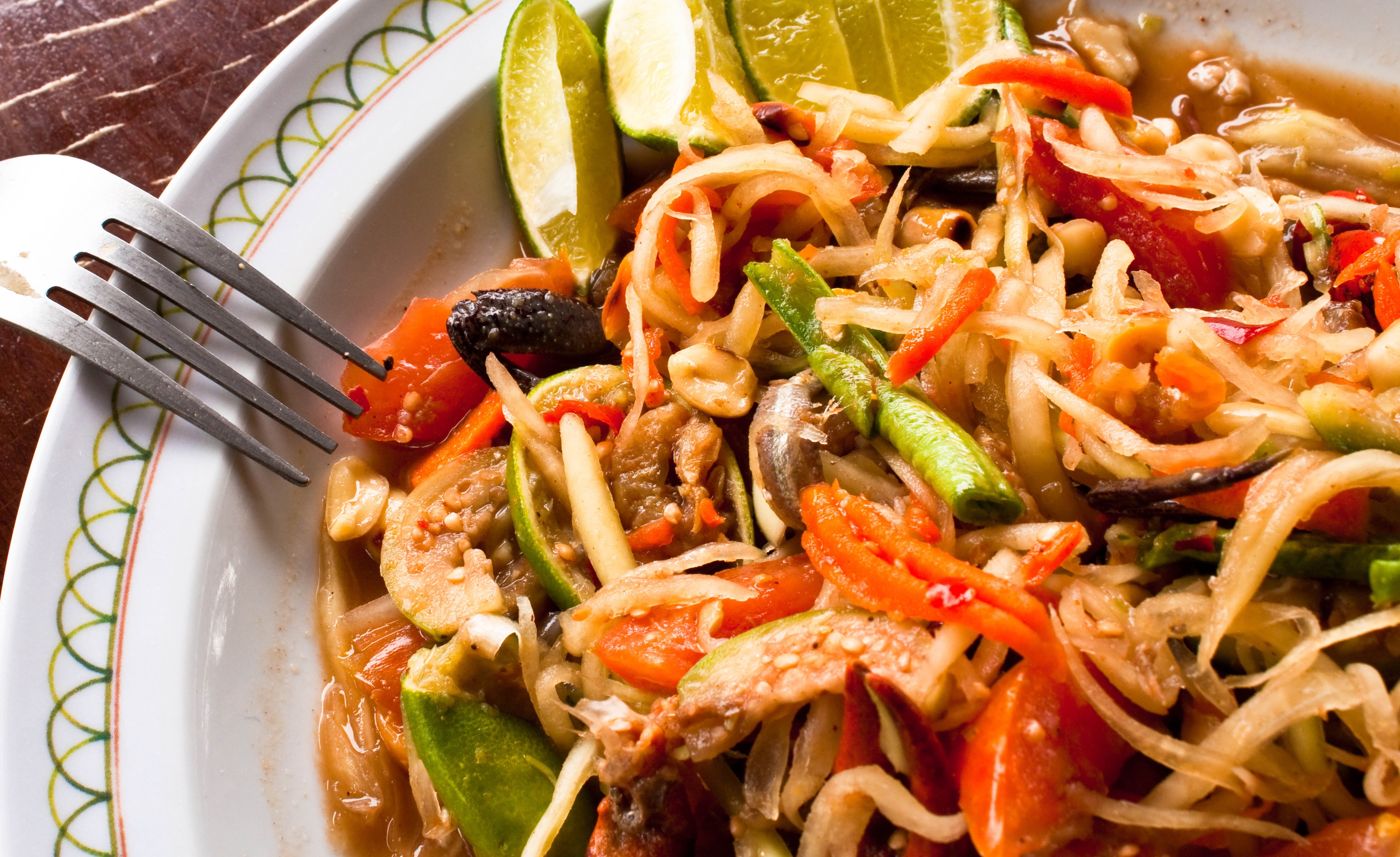 kitchen utensil, seafood, 5K, dish, food, vegetables, thai Culture, crockery, gourmet, freshness, asian Cuisine, heat - Temperature, stir-Fried, pepper, HD Wallpaper