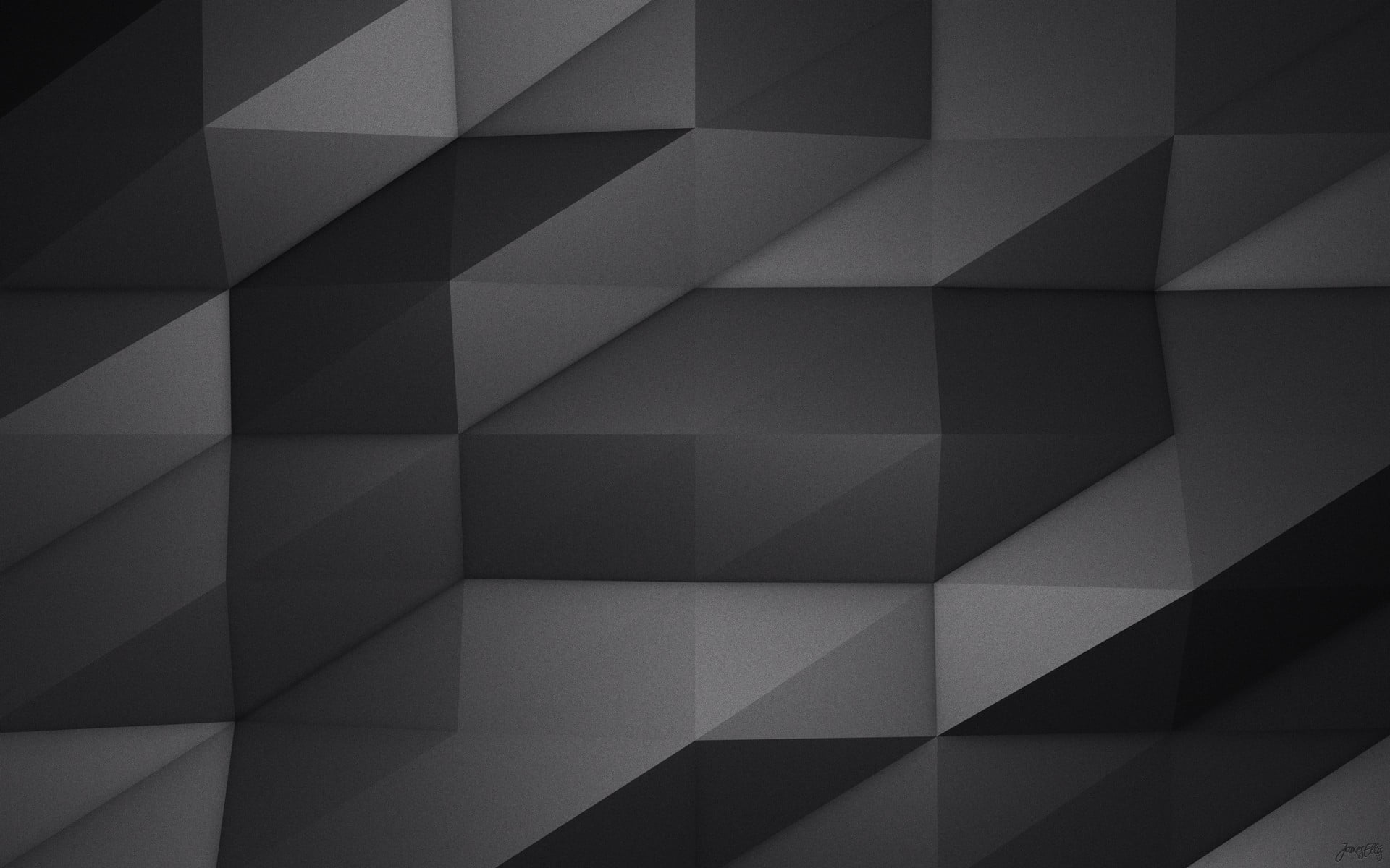 geometric shape, black, monochrome, textured, indoors, simplicity, shadow, pattern, gray, wall - building feature, low poly, no people, sunlight, HD Wallpaper