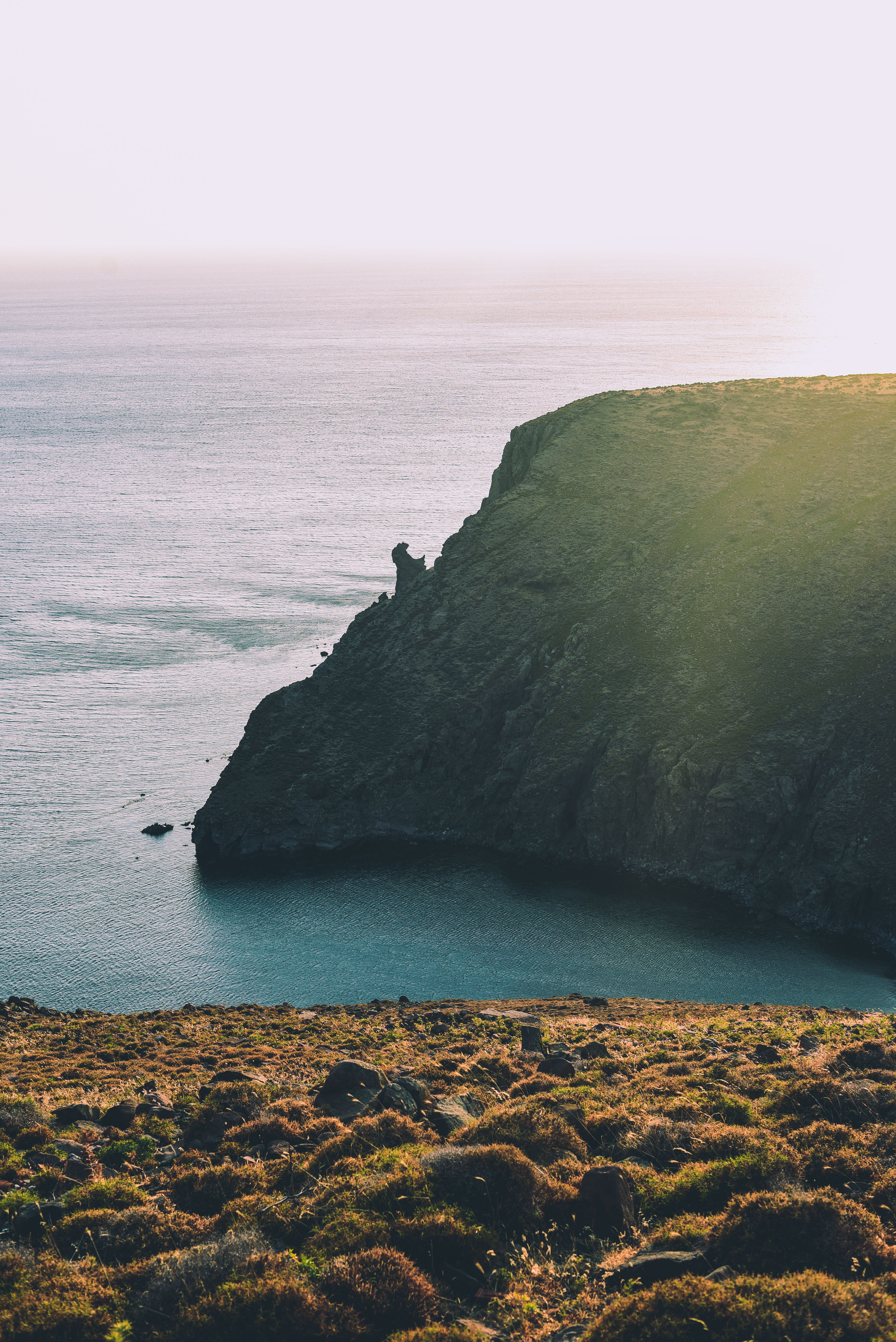 day, idyllic, sky, skala eressos, 5K, eresos, promontory, hike, greek island, tranquility, shoreline, island, tranquil scene, mountain, rock - object, Phone HD Wallpaper