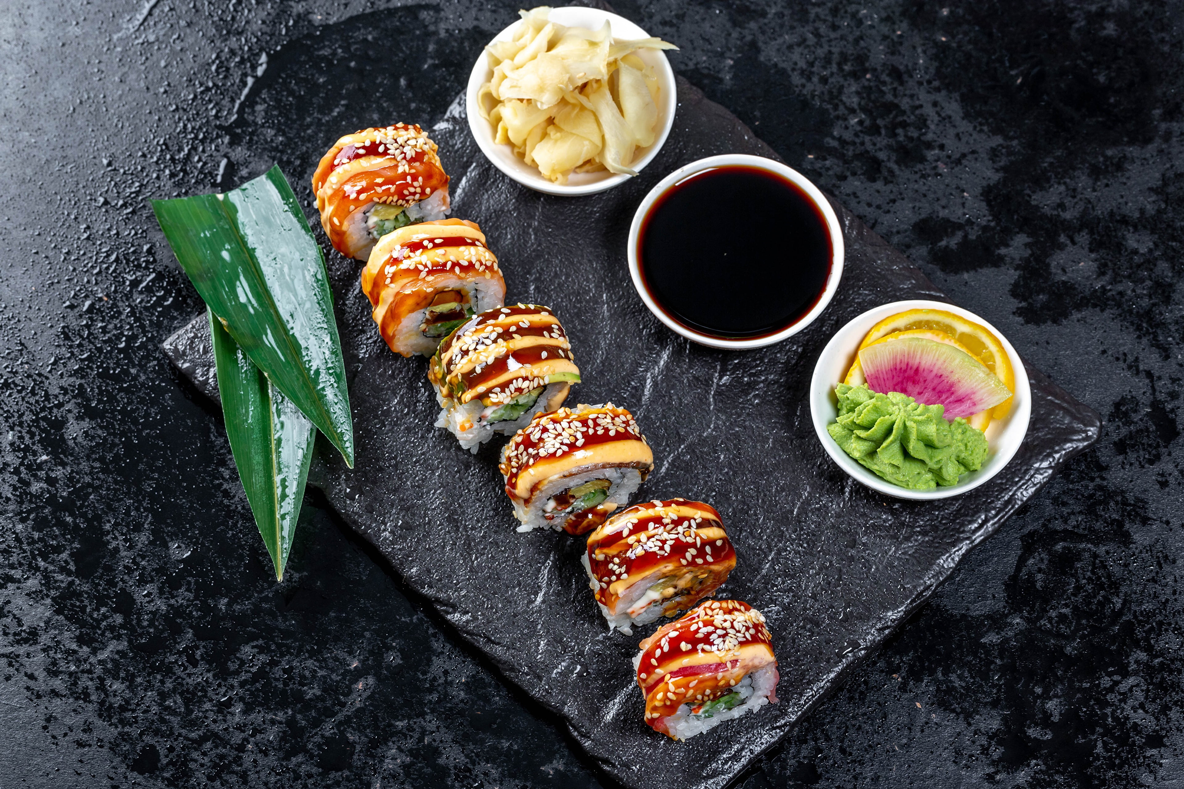 Food, Soy sauce, 4K, Sushi, photo, HD Wallpaper